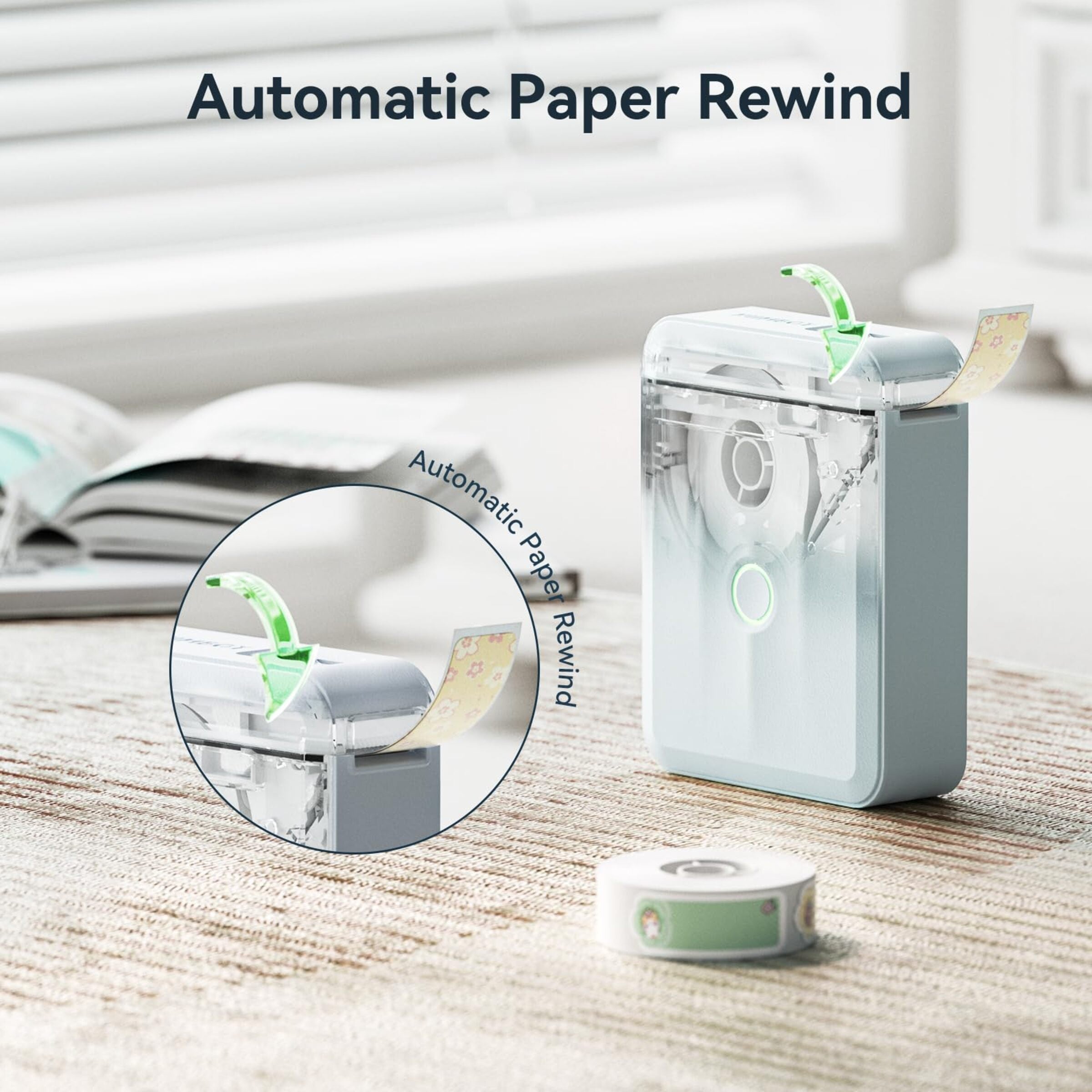 NB524 - Niimbot - D110-M - Portable Bluetooth Label Printer Incl Free Label Roll (12x40mm)