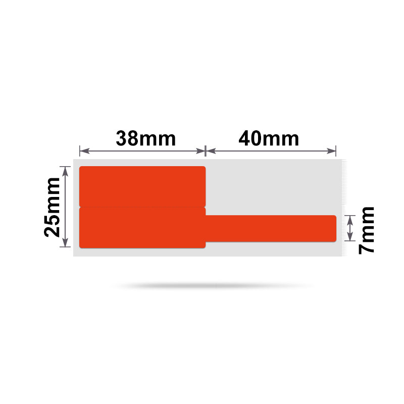 NB247 - NIIMBOT - B1 / B21 / B3S - 25*78MM - 100 ETIKETTE PER ROL - KABEL / JUWELE - ROOI