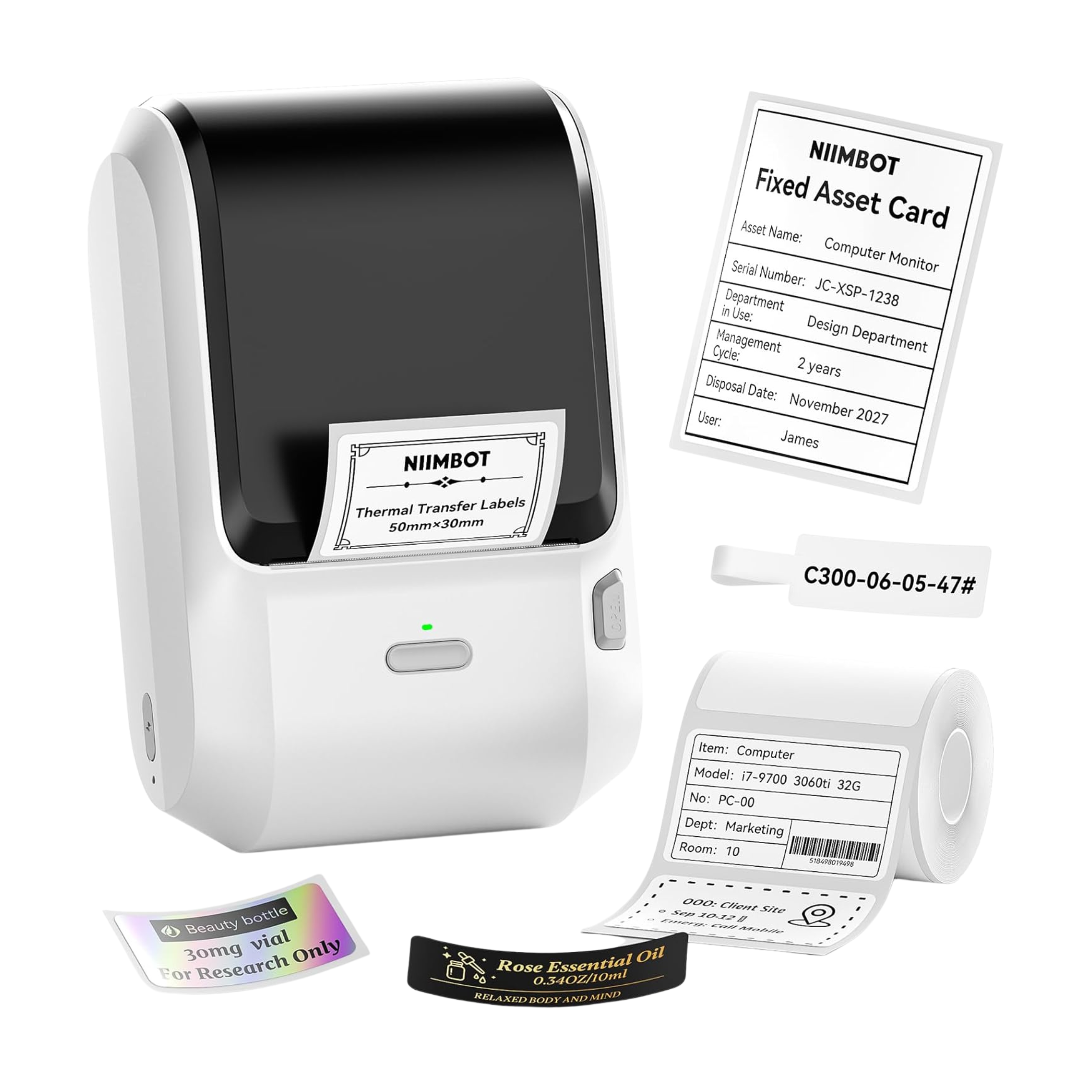 NB610 - NIIMBOT - M3 - PORTABLE BLUETOOTH THERMAL TRANSFER LABEL PRINTER - INCL FREE LABEL ROLL