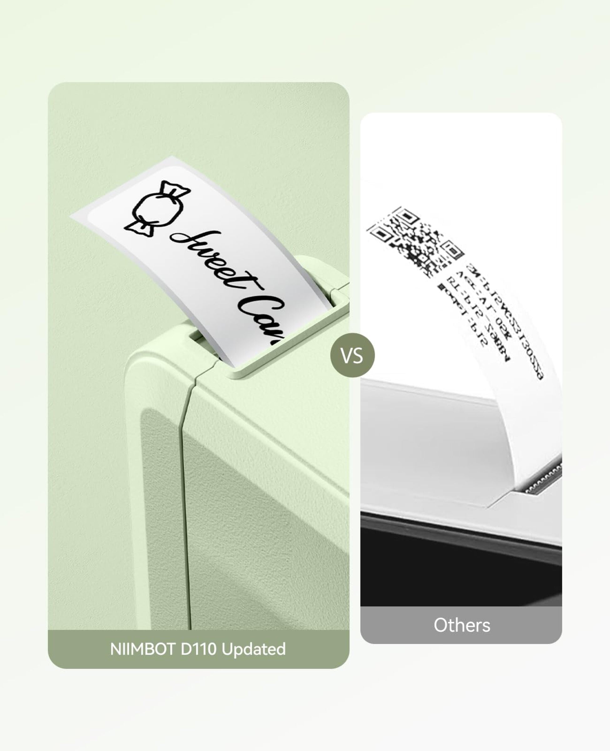 NB524 - Niimbot - D110-M - Portable Bluetooth Label Printer Incl Free Label Roll (12x40mm)