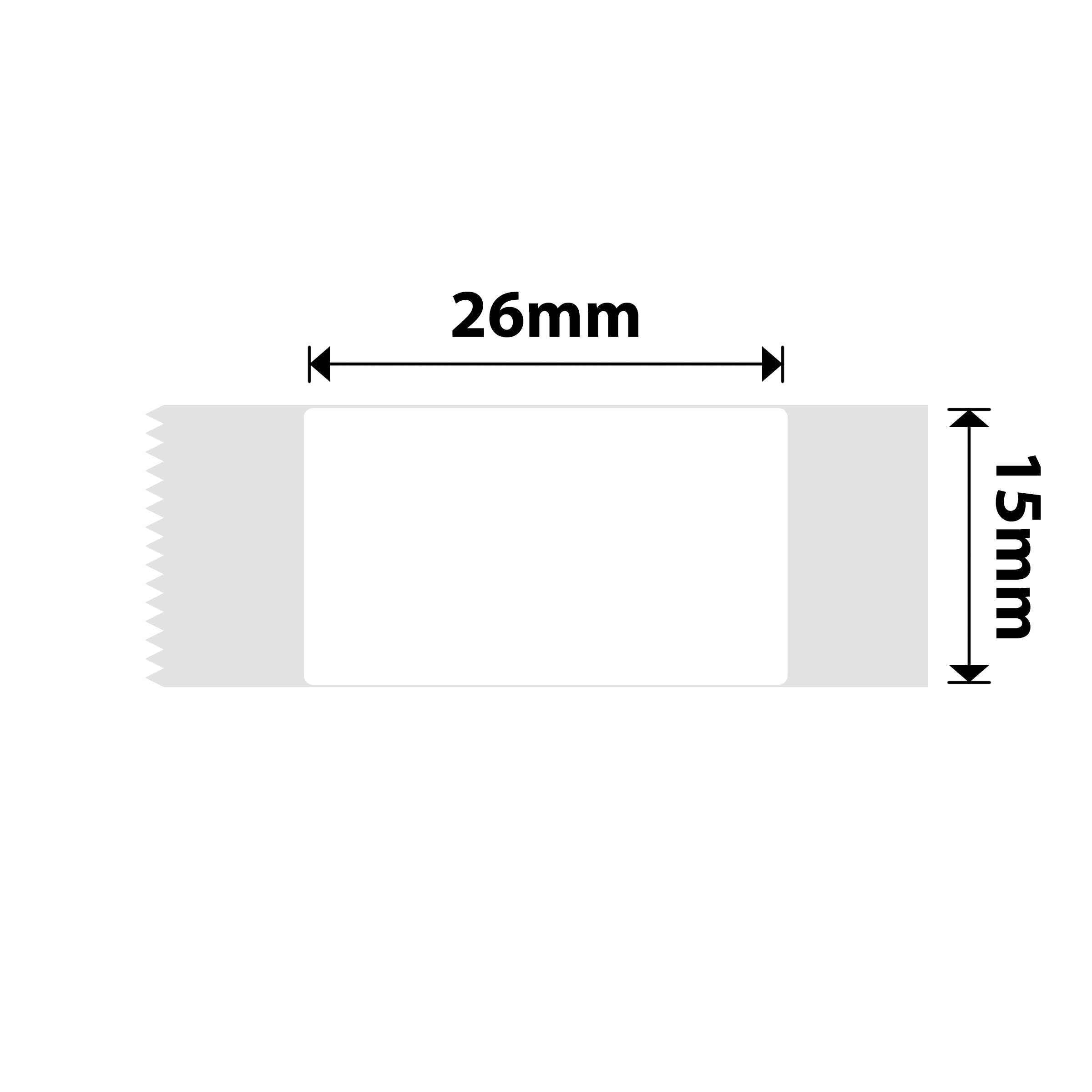 NIIMBOT - D Range - 15x26mm - White - 220 Labels