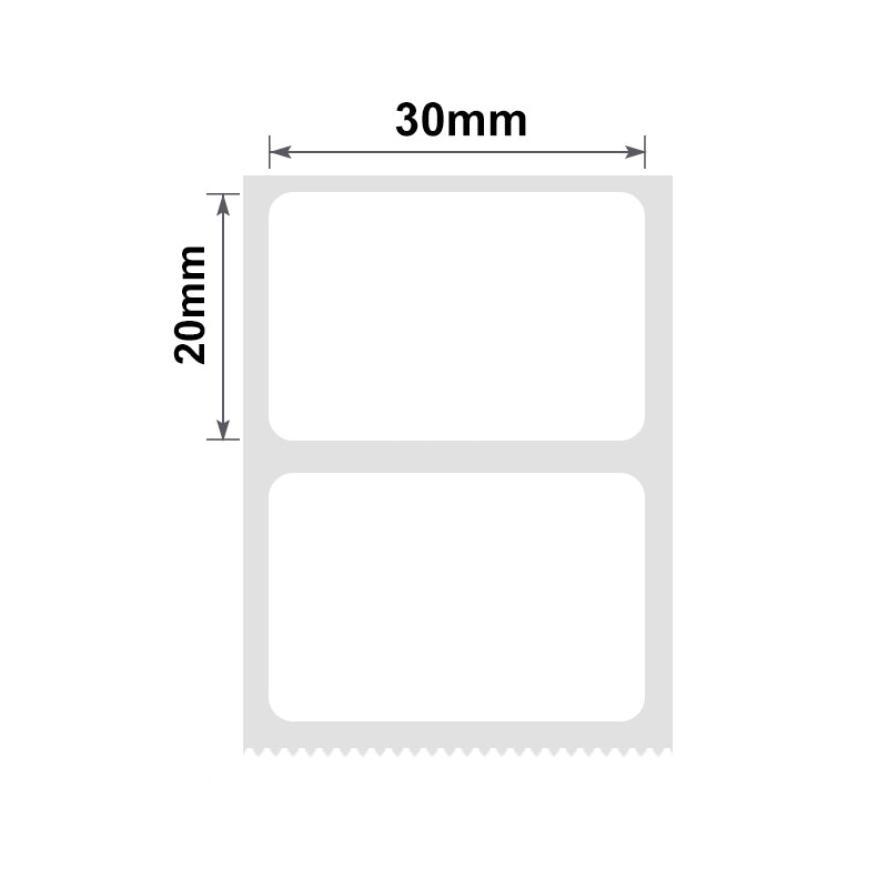 NB110 - NIIMBOT - B1 / B21 / B3S - T30*20MM - 320 ETIKETTE PER ROL - WIT
