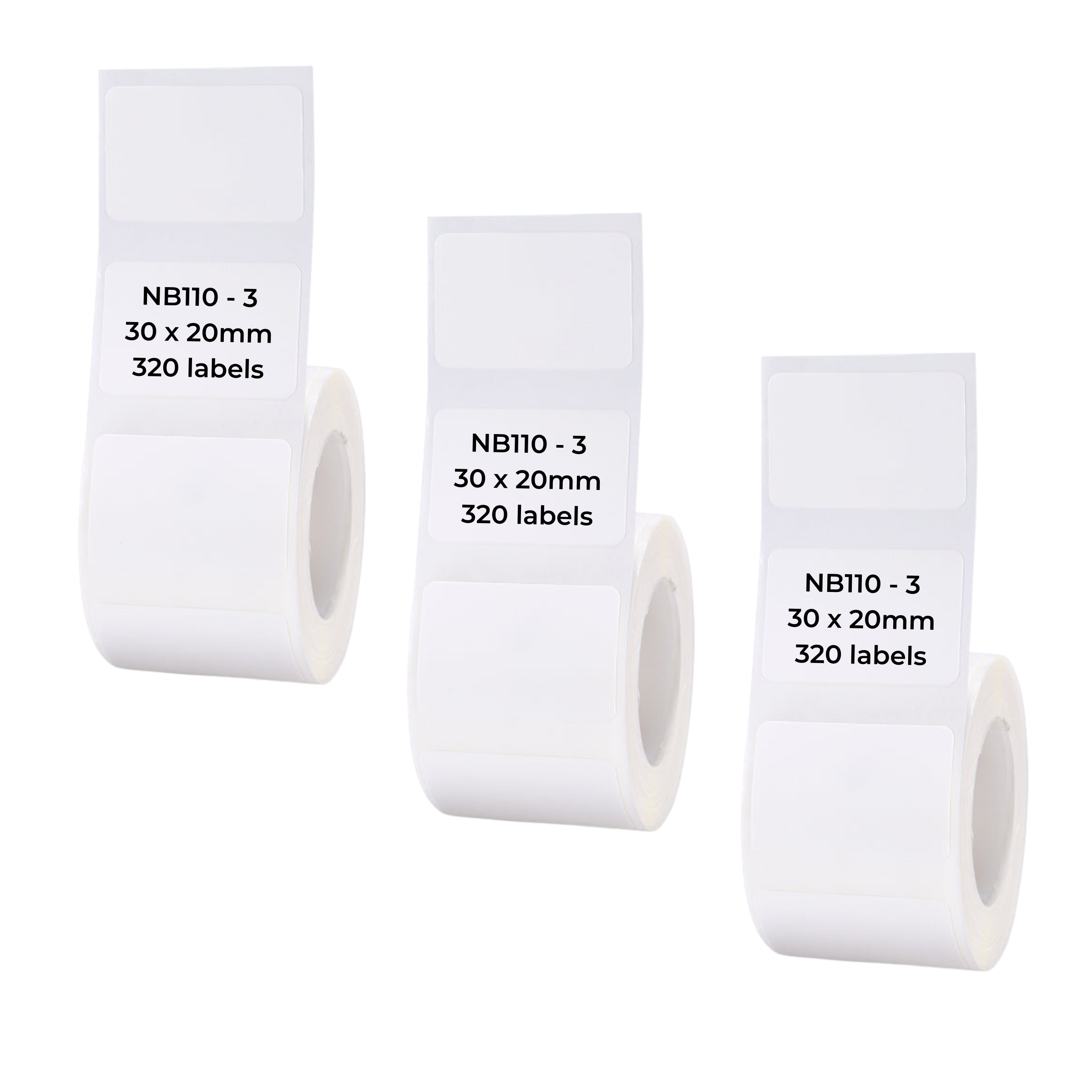 NB110 - NIIMBOT - B1 / B21 / B3S - T30*20MM - 320 ETIKETTE PER ROL - WIT