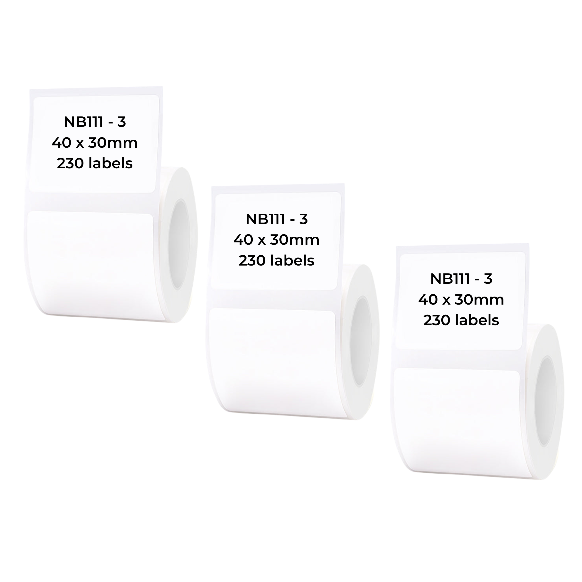 NB111 - NIIMBOT - B1 / B21 / B3S - T40*30MM - 230 ETIKETTE PER ROL - WIT