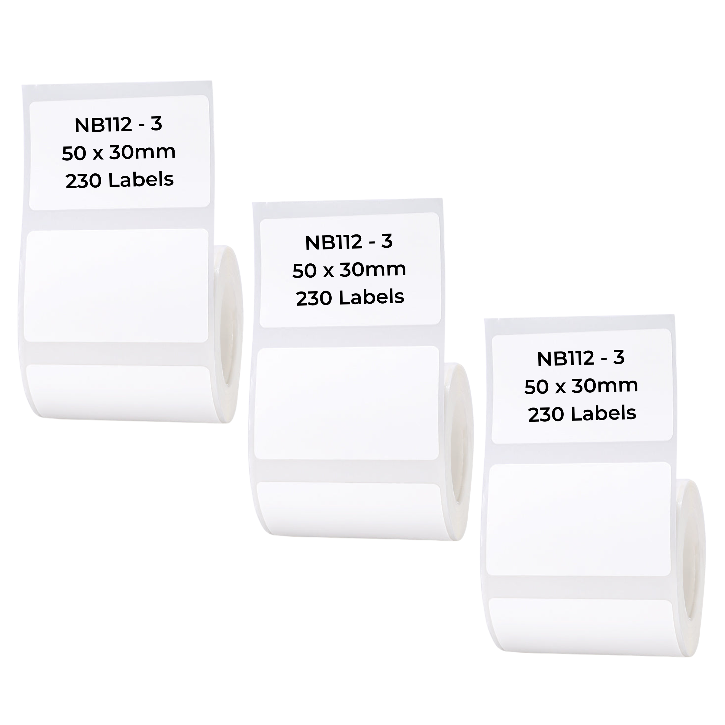NB112 - NIIMBOT - B1 / B21 / B3S - T50*30MM - 230 LABELS PER ROLL - WHITE