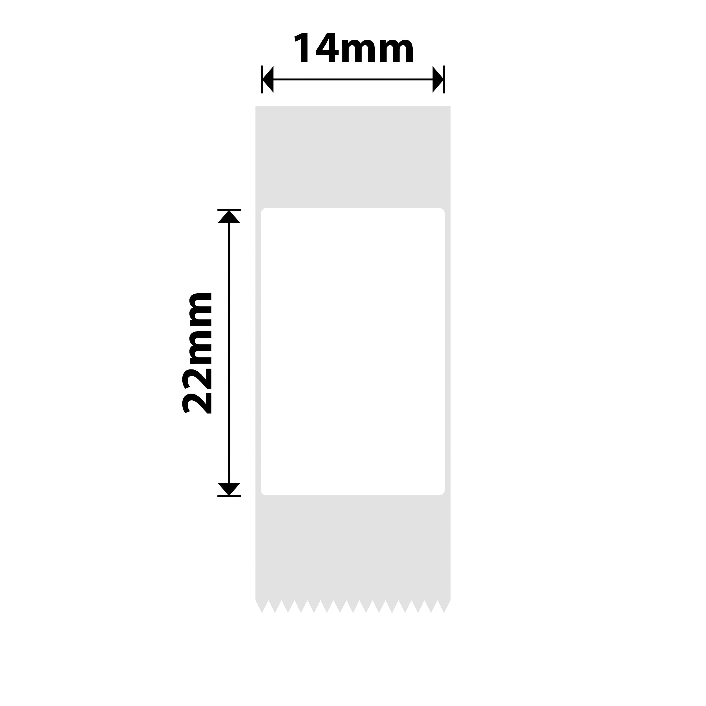 NB114 - Niimbot - D11 / D101 / D110 / H1S - Thermal Labels - 14x22mm - 250 Labels Per Roll