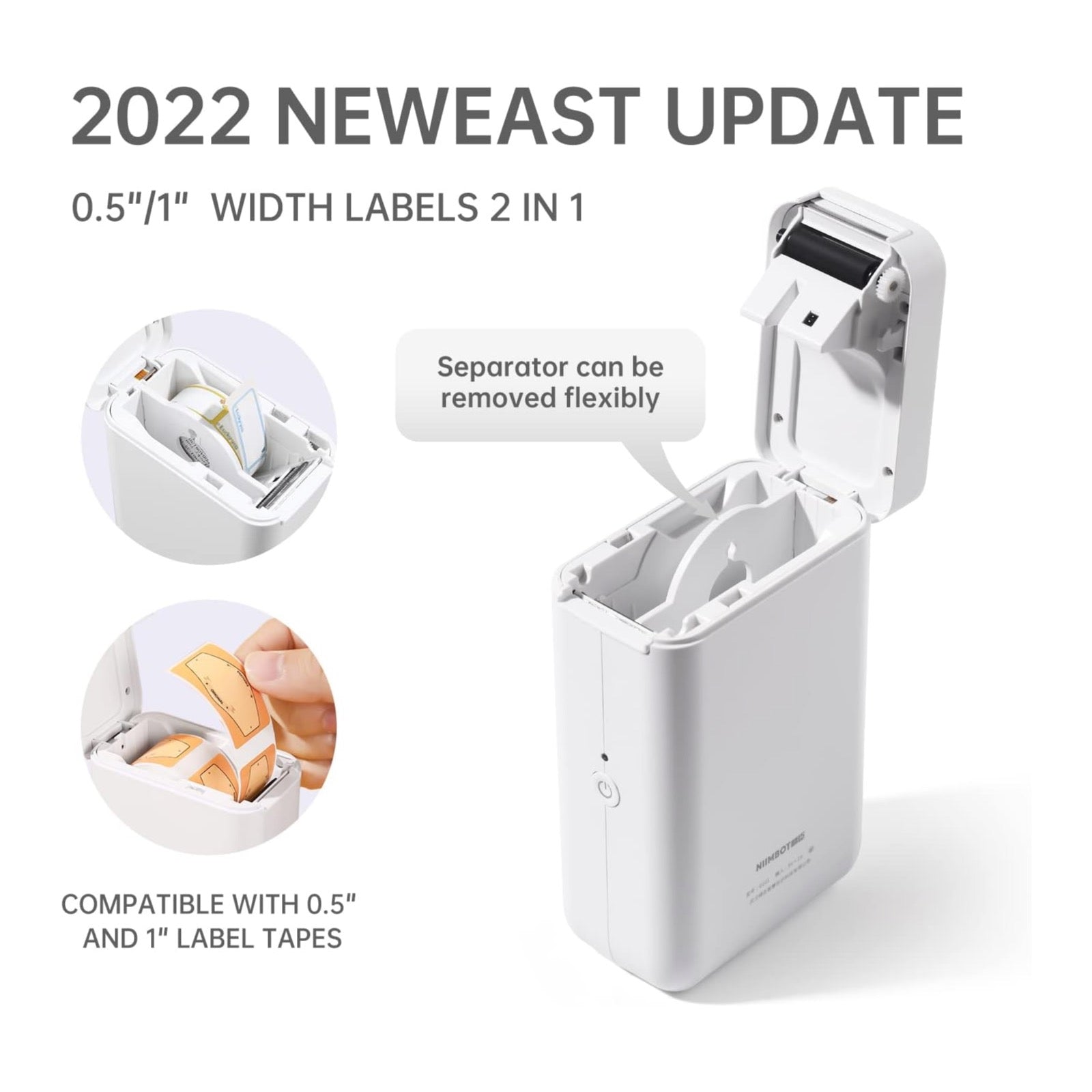 NIIMBOT - D101 Bluetooth Label Printer Incl Label Roll - White
