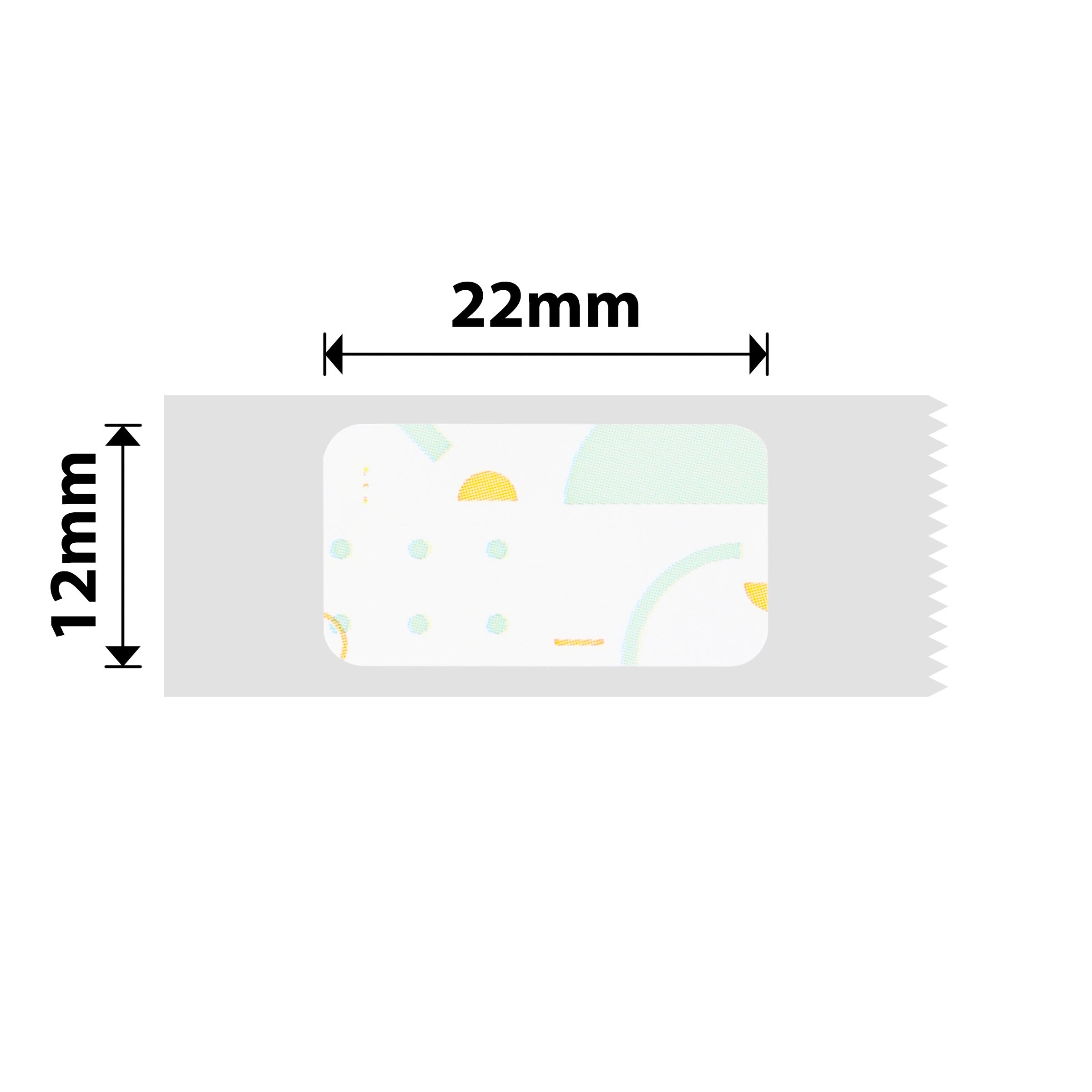 NB122 - NIIMBOT - D11 / D101 / D110 - 12*22MM - 260 TERMIESE ETIKETTE - POLKA DOTS-ONTWERP