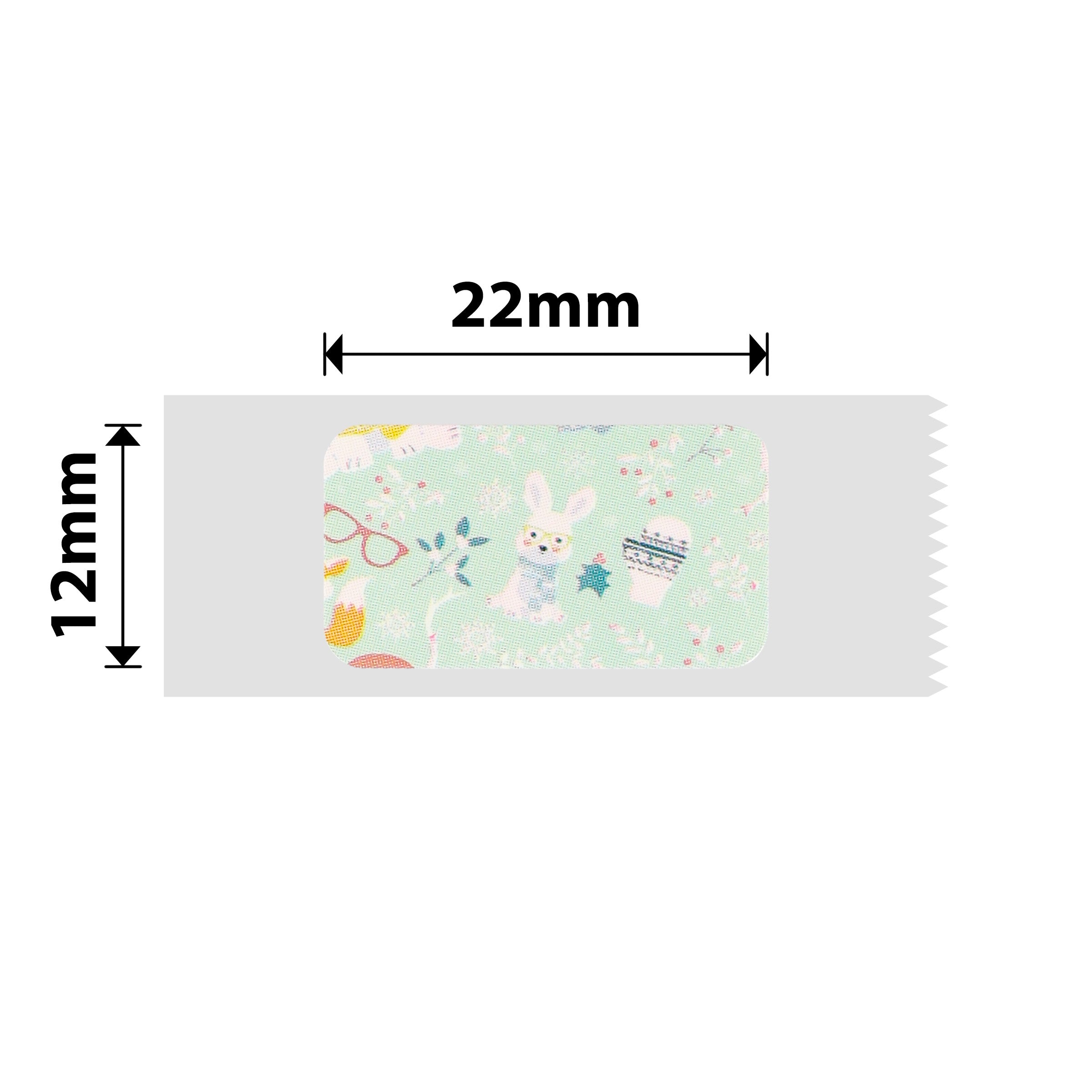 NB123 - NIIMBOT - D11 / D101 / D110 - 12*22MM - 260 TERMIESE ETIKETTE - KONYNGROEN ONTWERP
