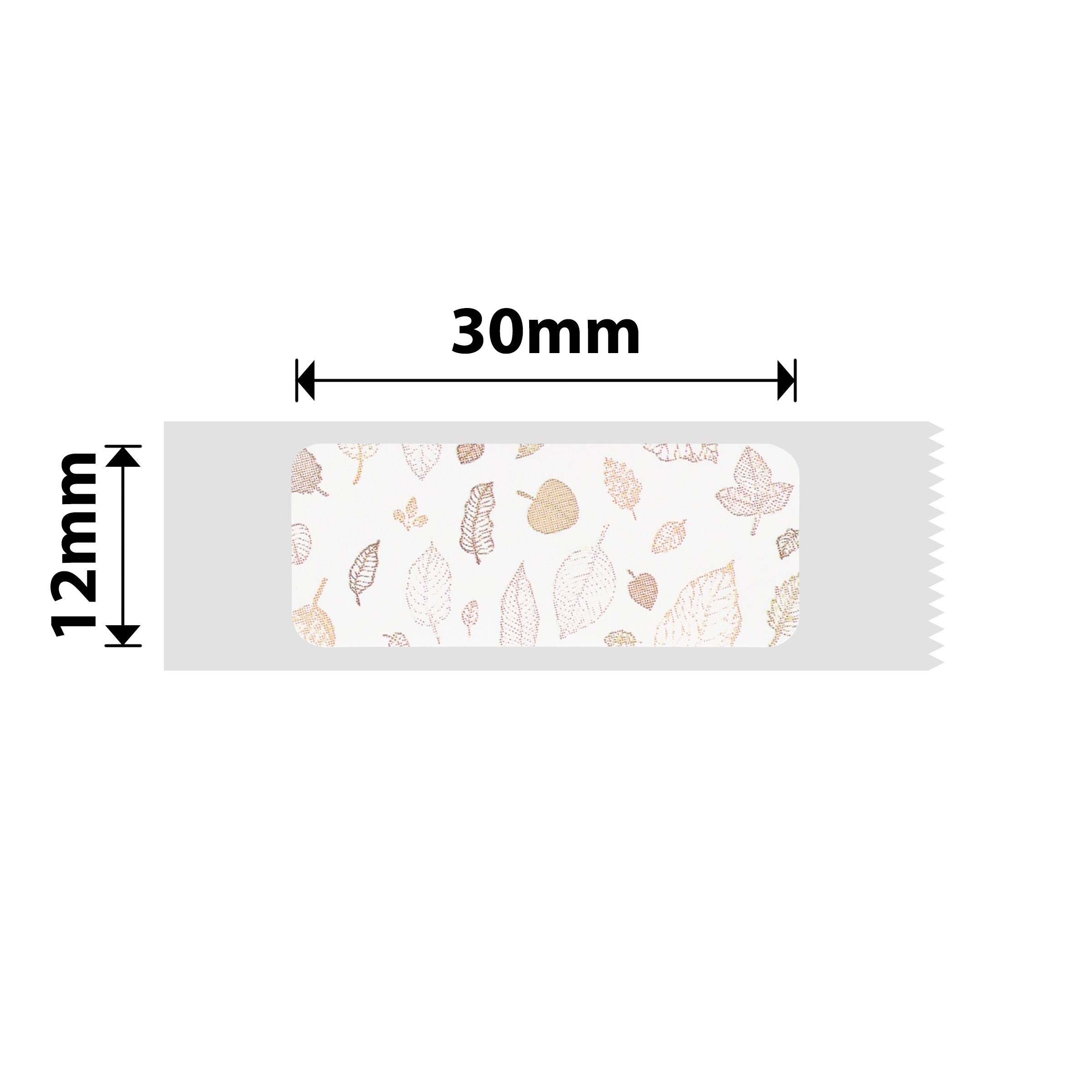 NB126 - NIIMBOT - D11 / D101 / D110 - 12*30MM - 210 TERMIESE ETIKETTE - ESDORINGBLAD-ONTWERP