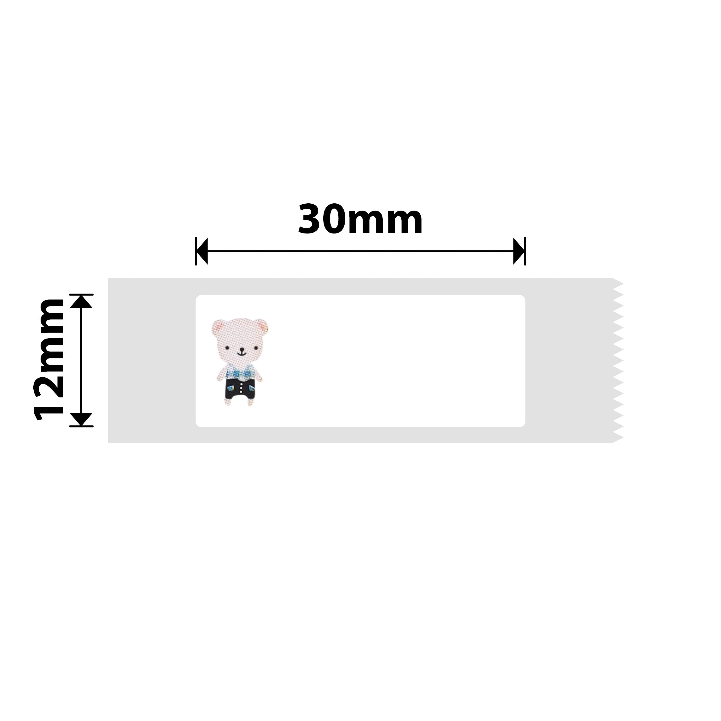 NB127 - NIIMBOT - D11 / D101 / D110 - 12*30MM - 210 TERMIESE ETIKETTE - BABA BEER ONTWERP
