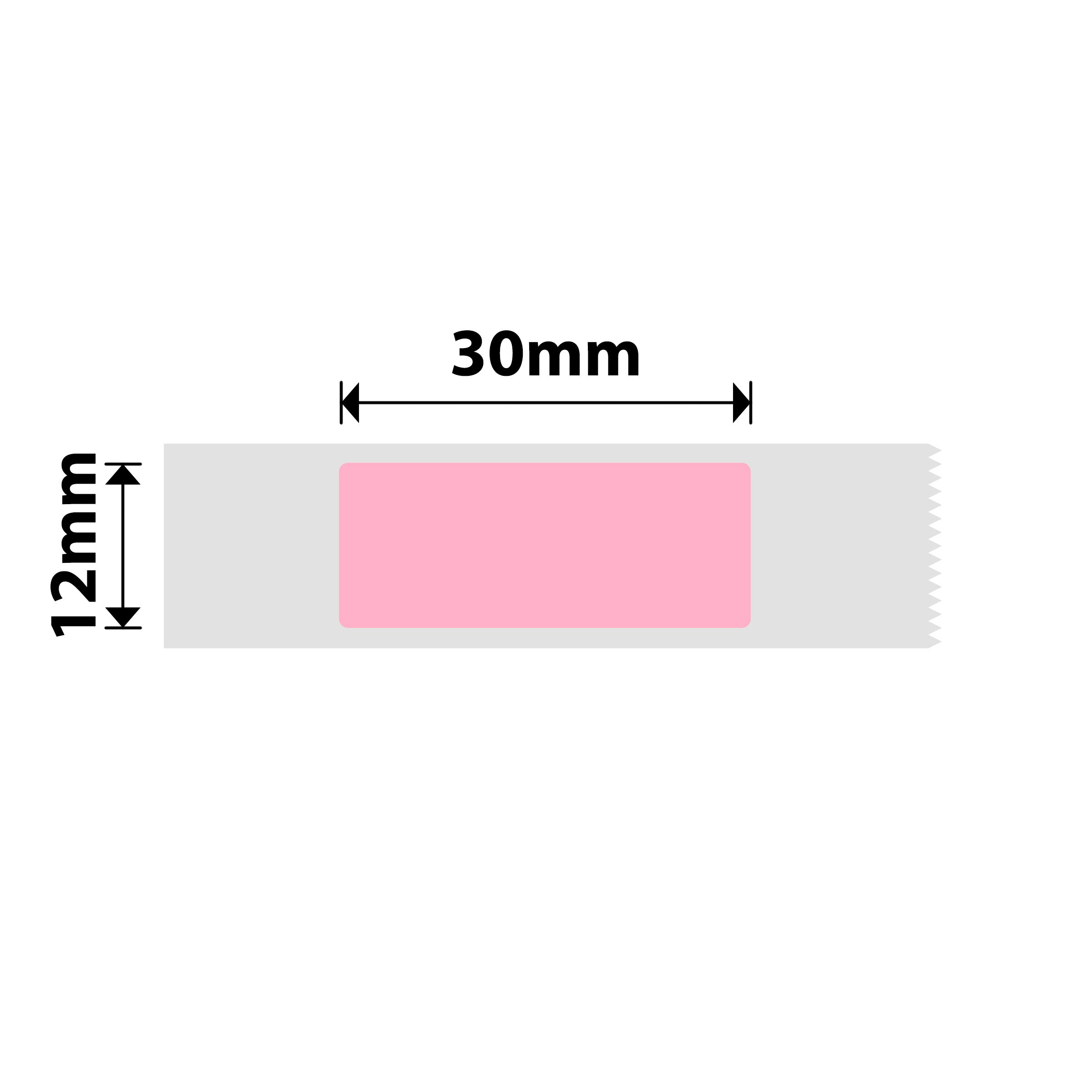 NB128 - NIIMBOT - D11 / D101 / D110 - 12*40MM - 160 TERMIESE ETIKETTE - SOLIEDE PIENK ONTWERP