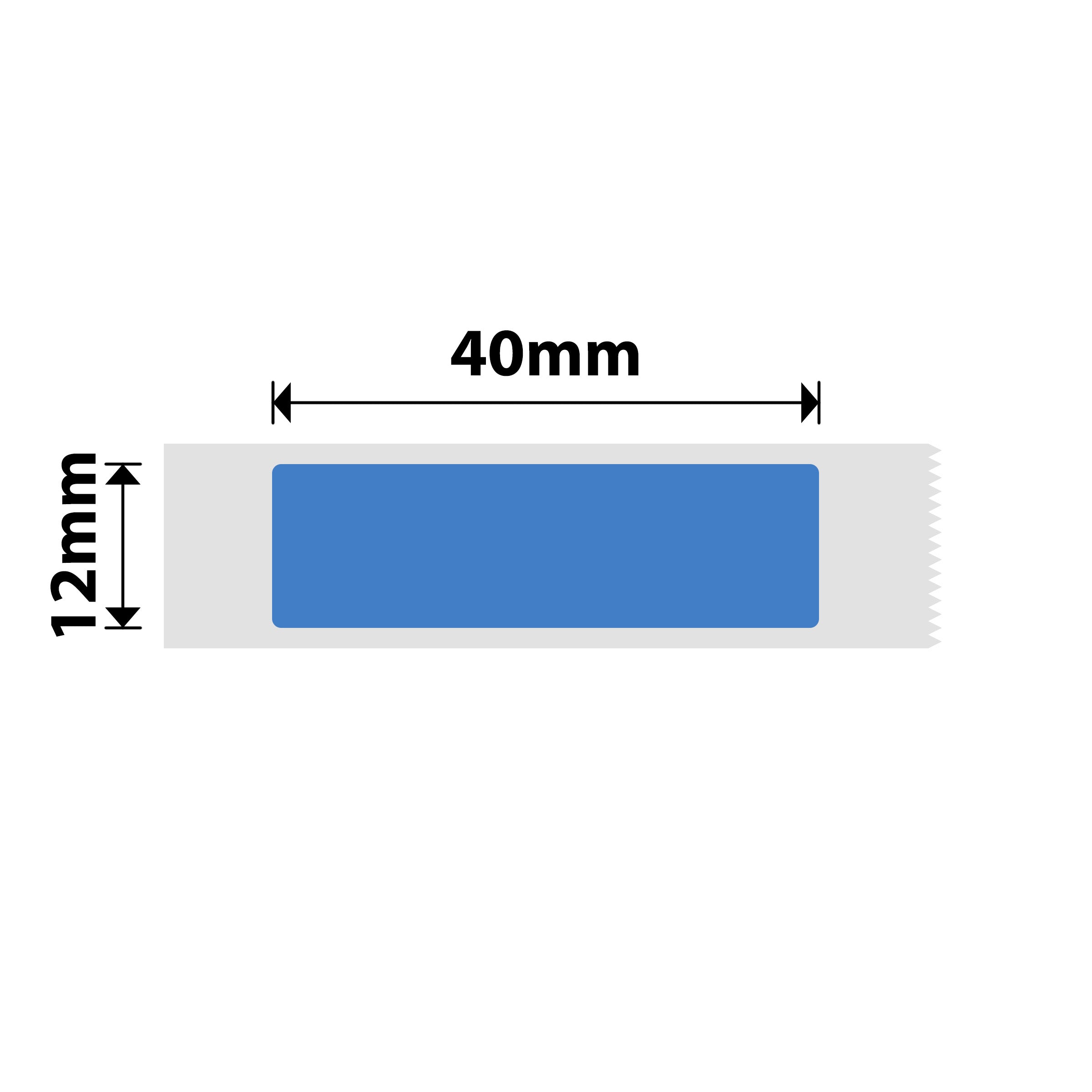NB130 - NIIMBOT - D11 / D101 / D110 - 12*40MM - 160 TERMIESE ETIKETTE - EFFENSBLOU KLEUR