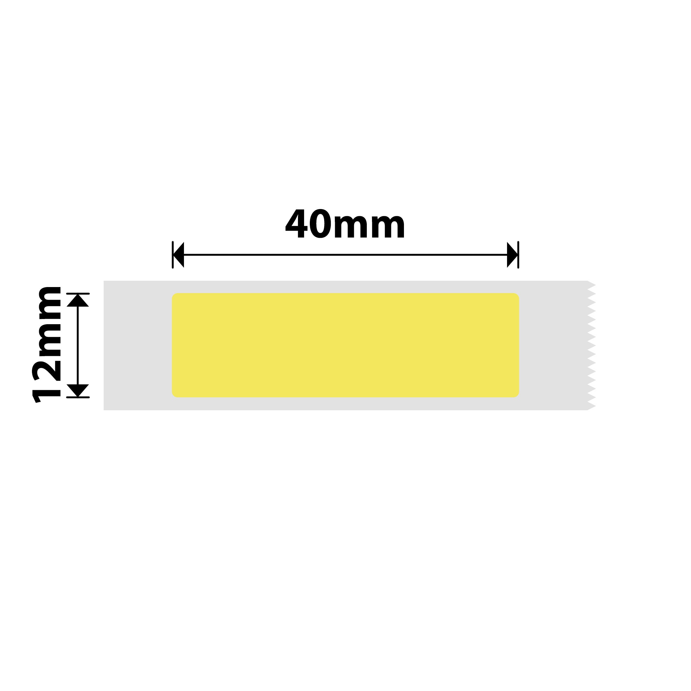 NIIMBOT - D Range - 12x40mm - Bright Yellow - 155 Labels