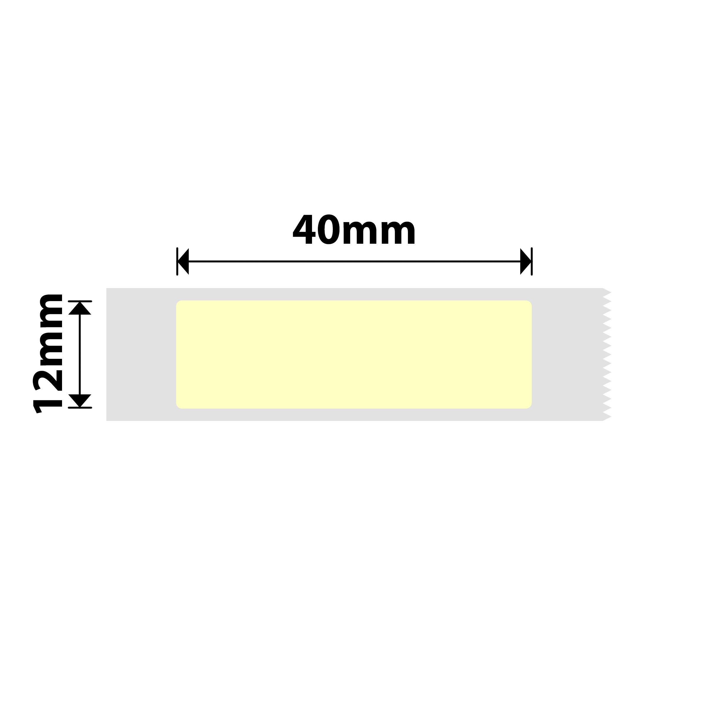 NB132 - NIIMBOT - D11 / D101 / D110 - 12*40MM - 160 TERMIESE ETIKETTE - SOLIEDE LIGGEEL ONTWERP