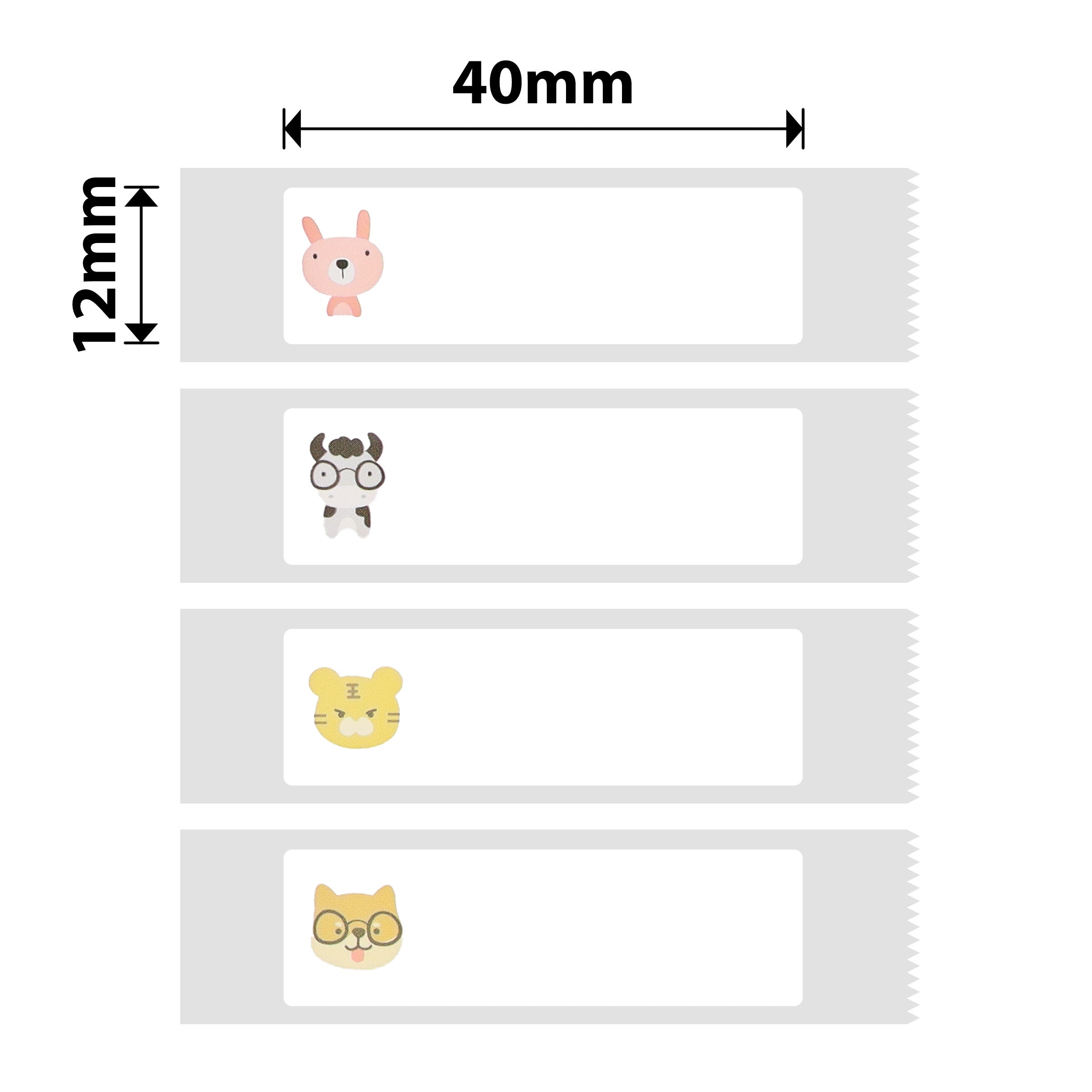 NB139 - NIIMBOT - D11 / D101 / D110 - RP12*40 - 160 ETIKETTE PER ROL - ZOO-ONTWERP