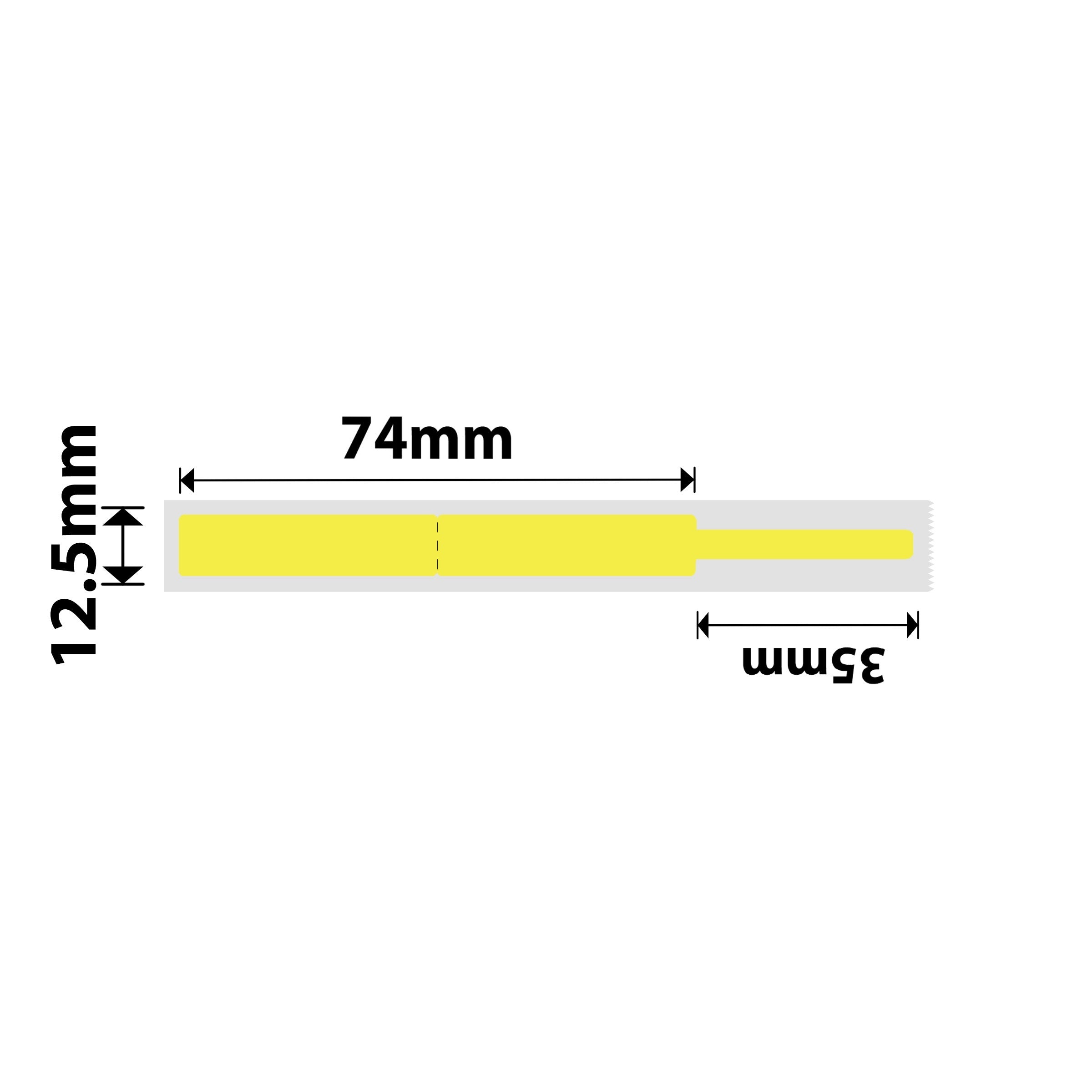 NB140 - NIIMBOT - D11 / D101 / D110 - RXL 12.5*109MM - 65 ETIKETTE PER ROL - GEEL KABEL