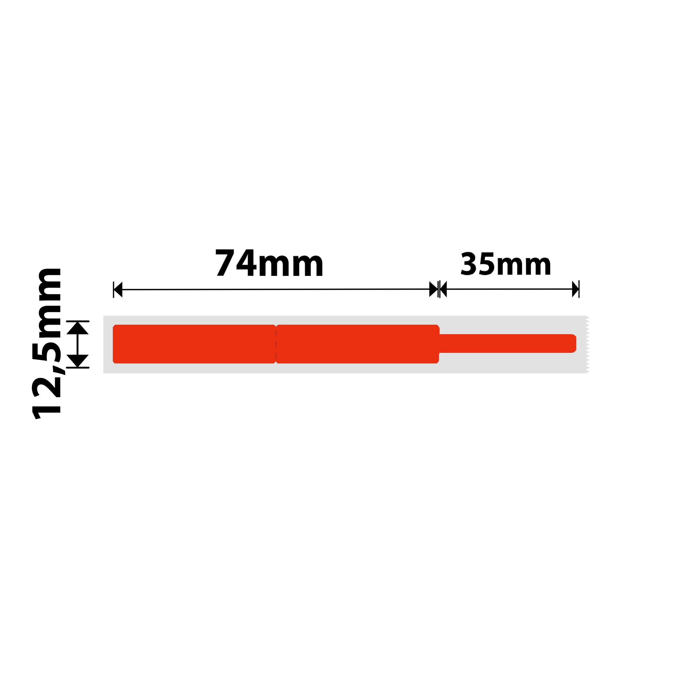 NIIMBOT - D Range - 12.5x109mm - Red Cable - 60 Labels