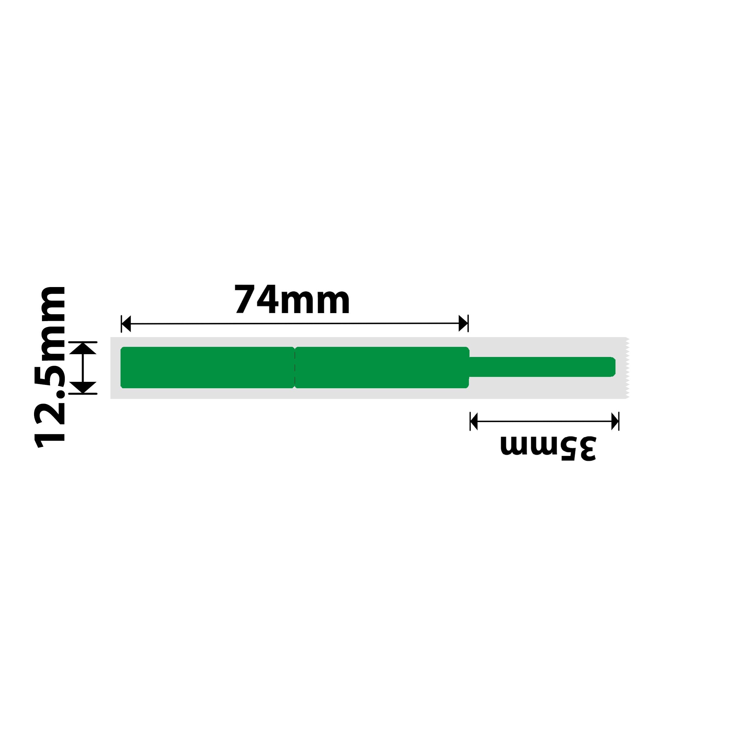 NB142 - NIIMBOT - D11 / D101 / D110 - RXL 12.5*109MM - 65 ETIKETTE PER ROL - GROEN KABEL
