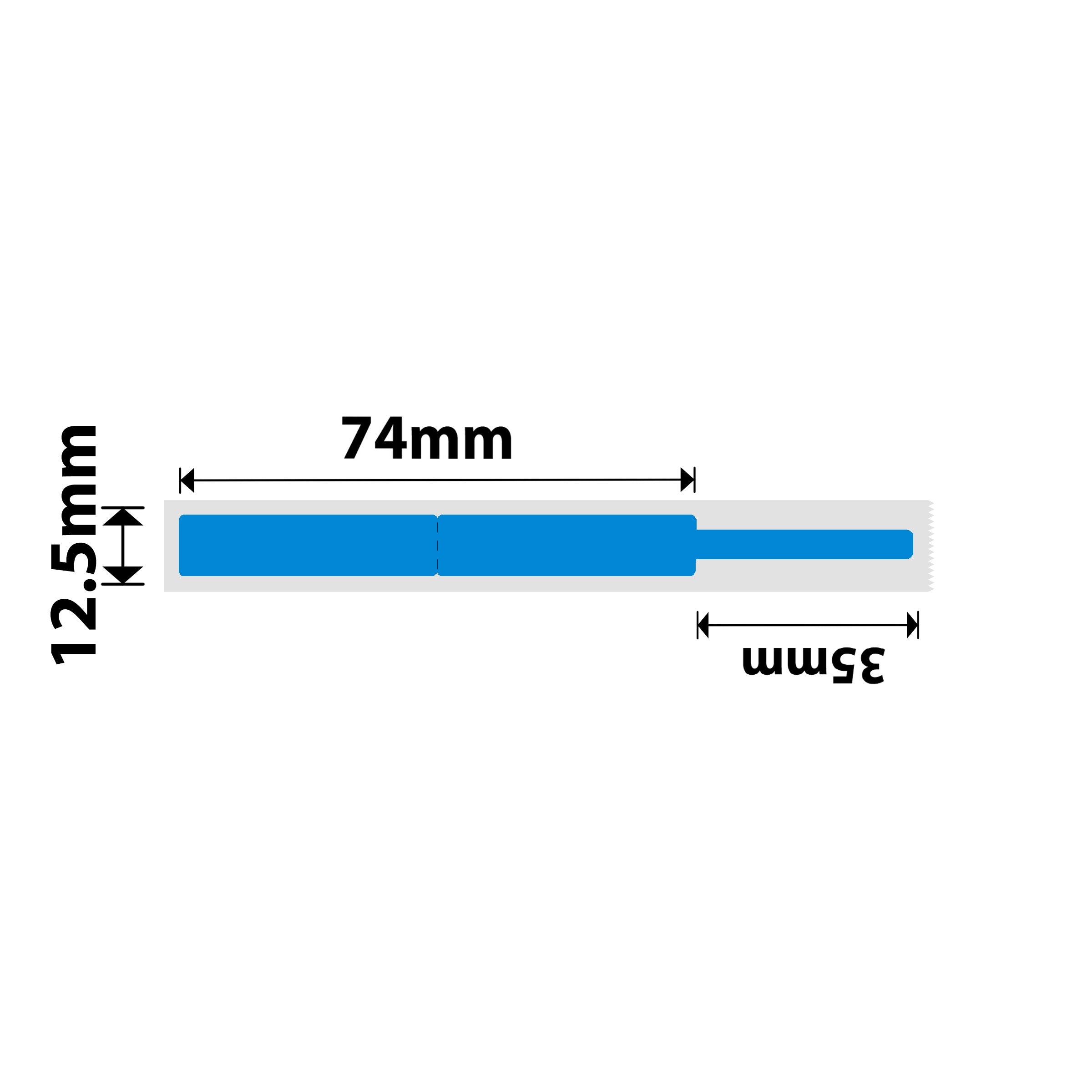 NB143 - NIIMBOT - D11 / D101 / D110 - RXL 12.5*109MM - 65 ETIKETTE PER ROL - BLOU KABEL