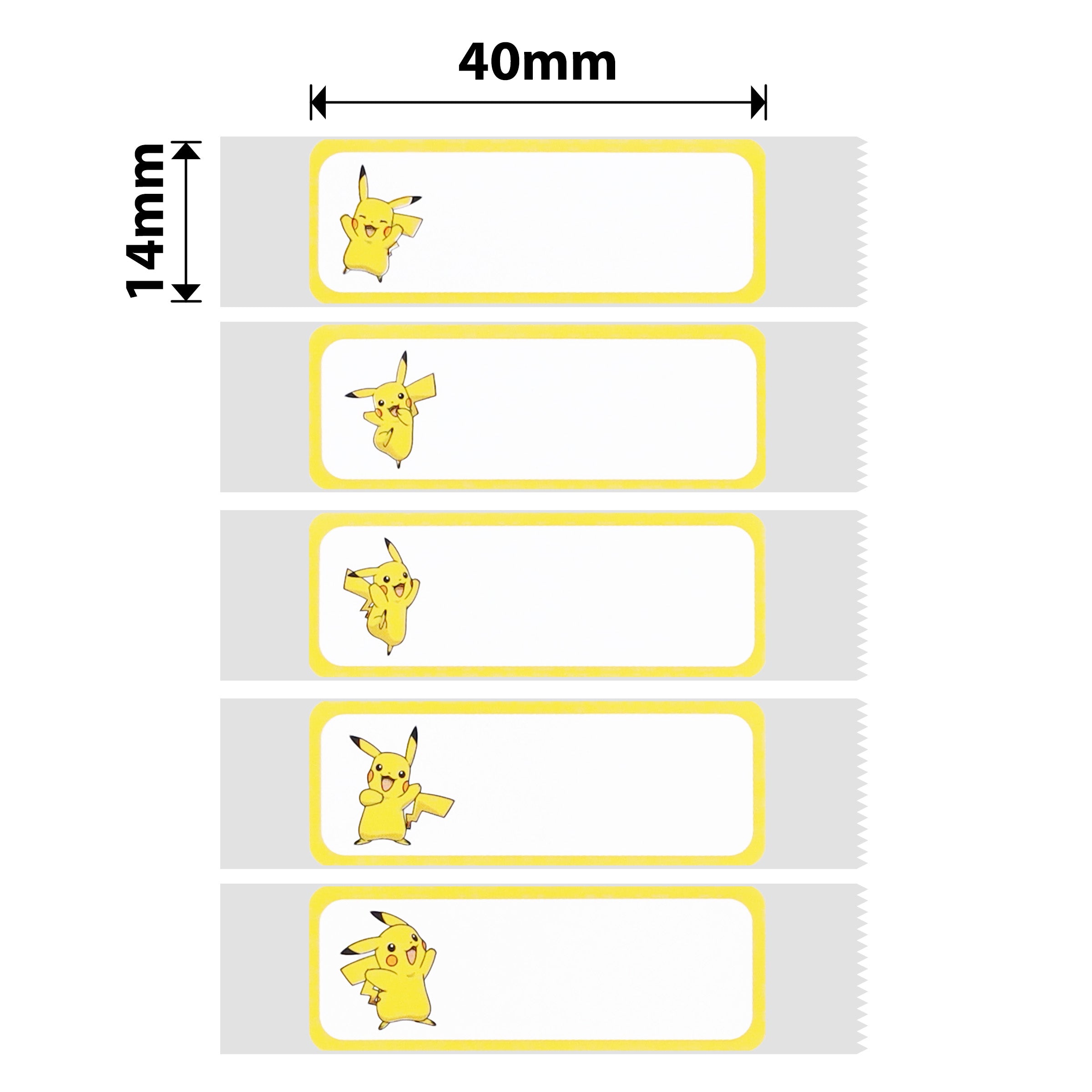 NB160 - NIIMBOT - D11 / D101 / D110 - R14*40 - 160 ETIKETTE PER ROL - PIKACHU C