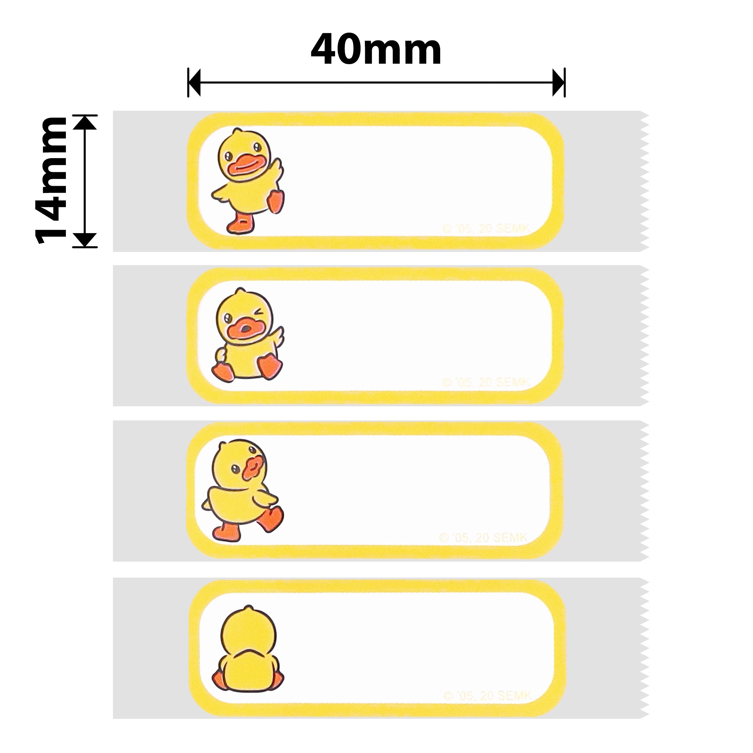 NIIMBOT - D Range - 14x40mm - Happy Duck - 160 Labels