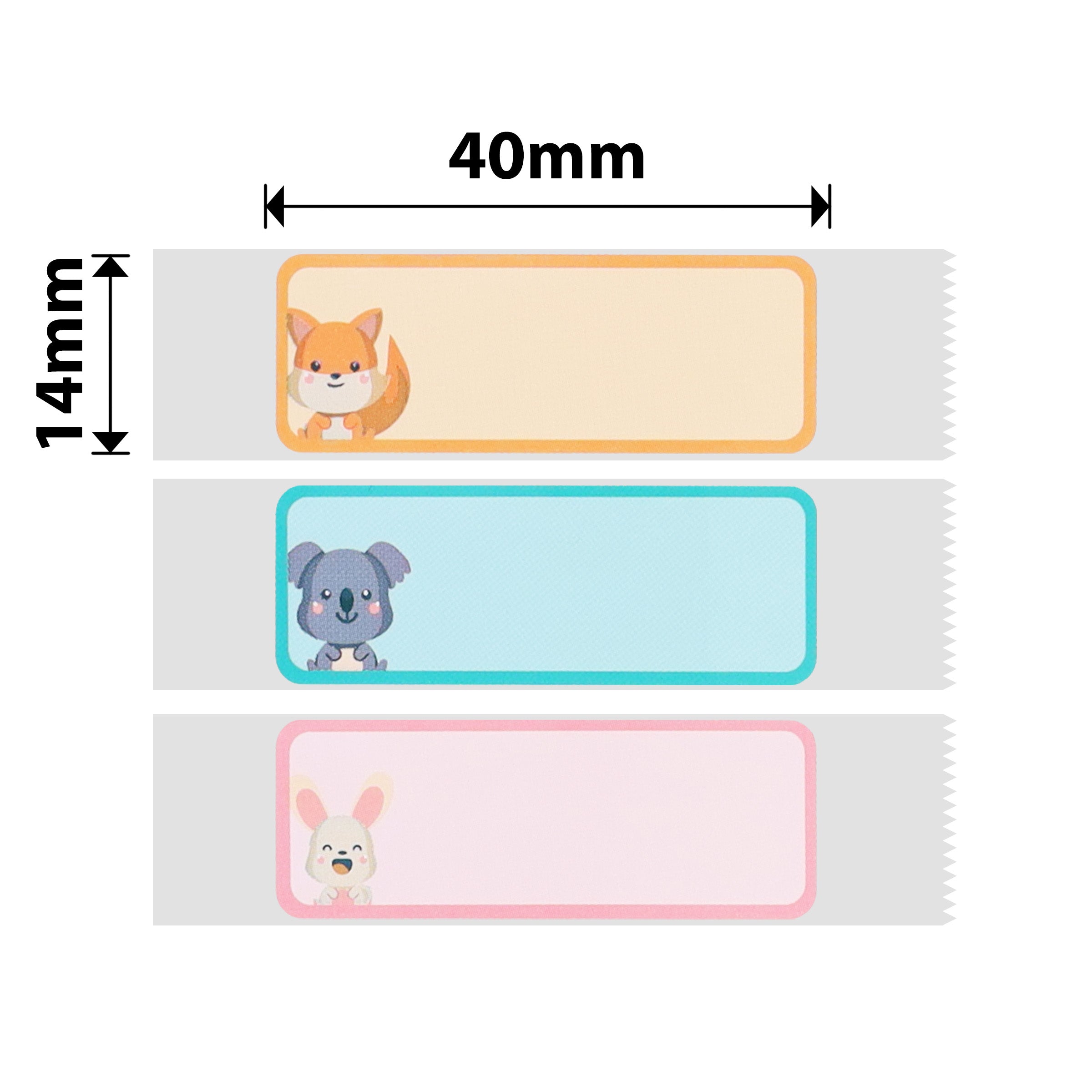 NIIMBOT - D Range - 14x40mm - Cute Animals - 155 Labels