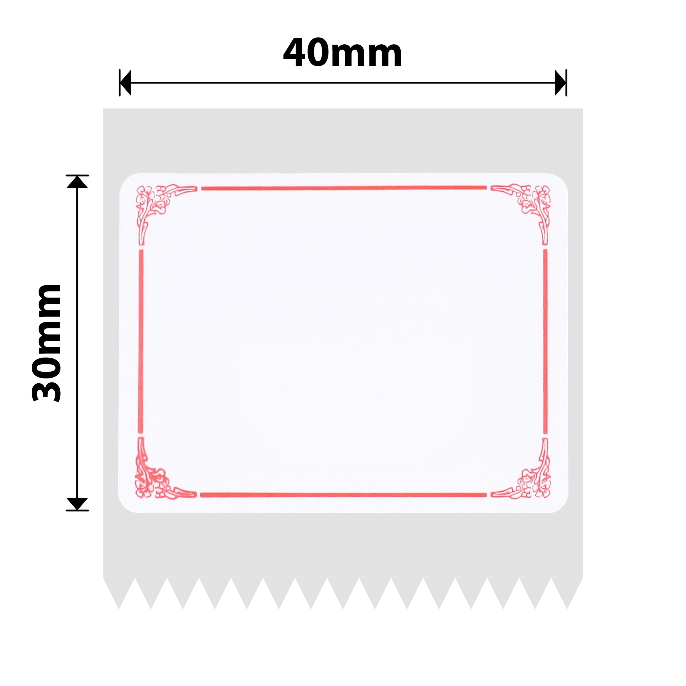 NB188 - NIIMBOT - B1 / B21 / B3S - 30*40MM - 230 ETIKETTE PER ROL - ROOI RANDONTWERP