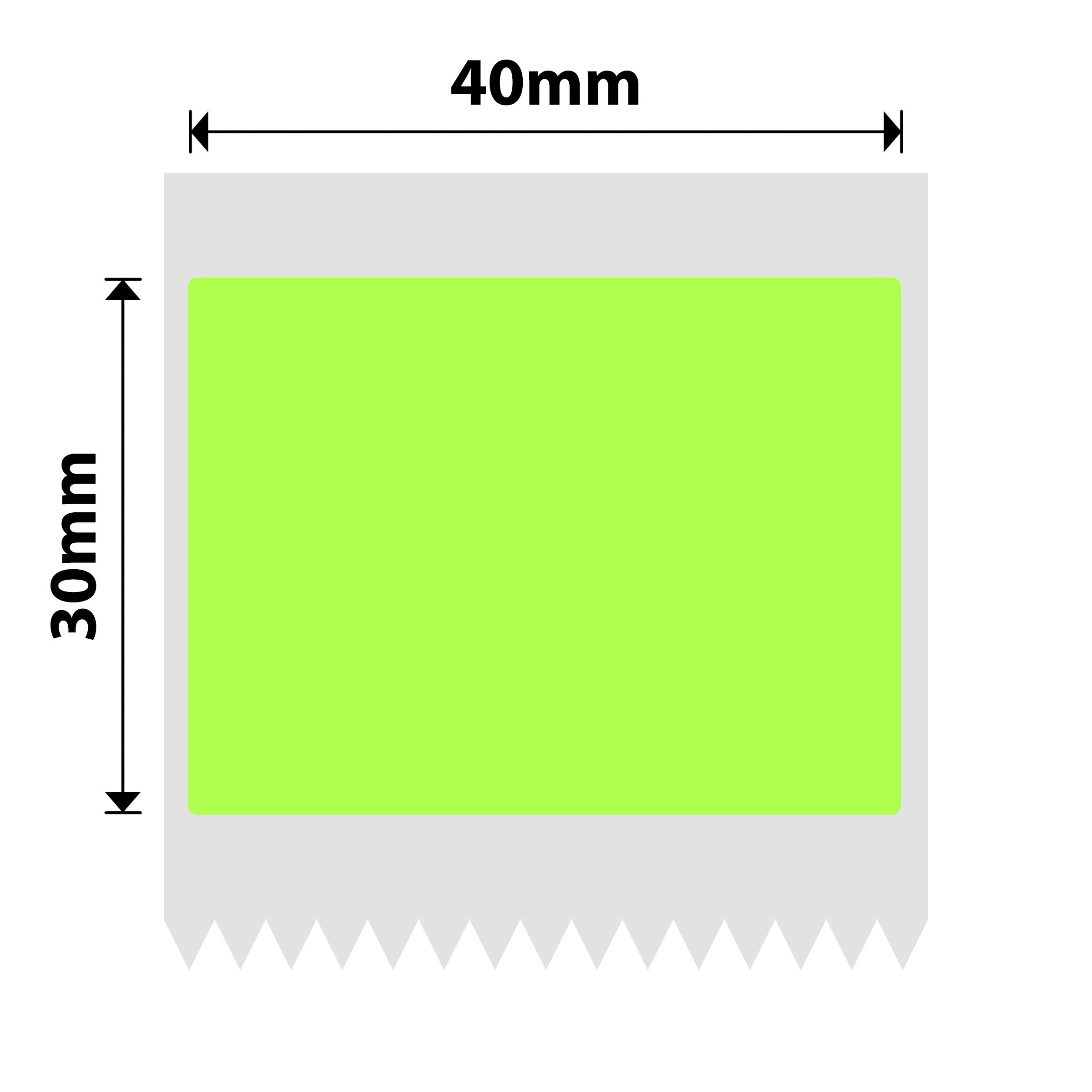 NB190 - NIIMBOT - B1 / B21 / B3S - 40*30MM - 230 LABELS PER ROLL - SOLID - GREEN