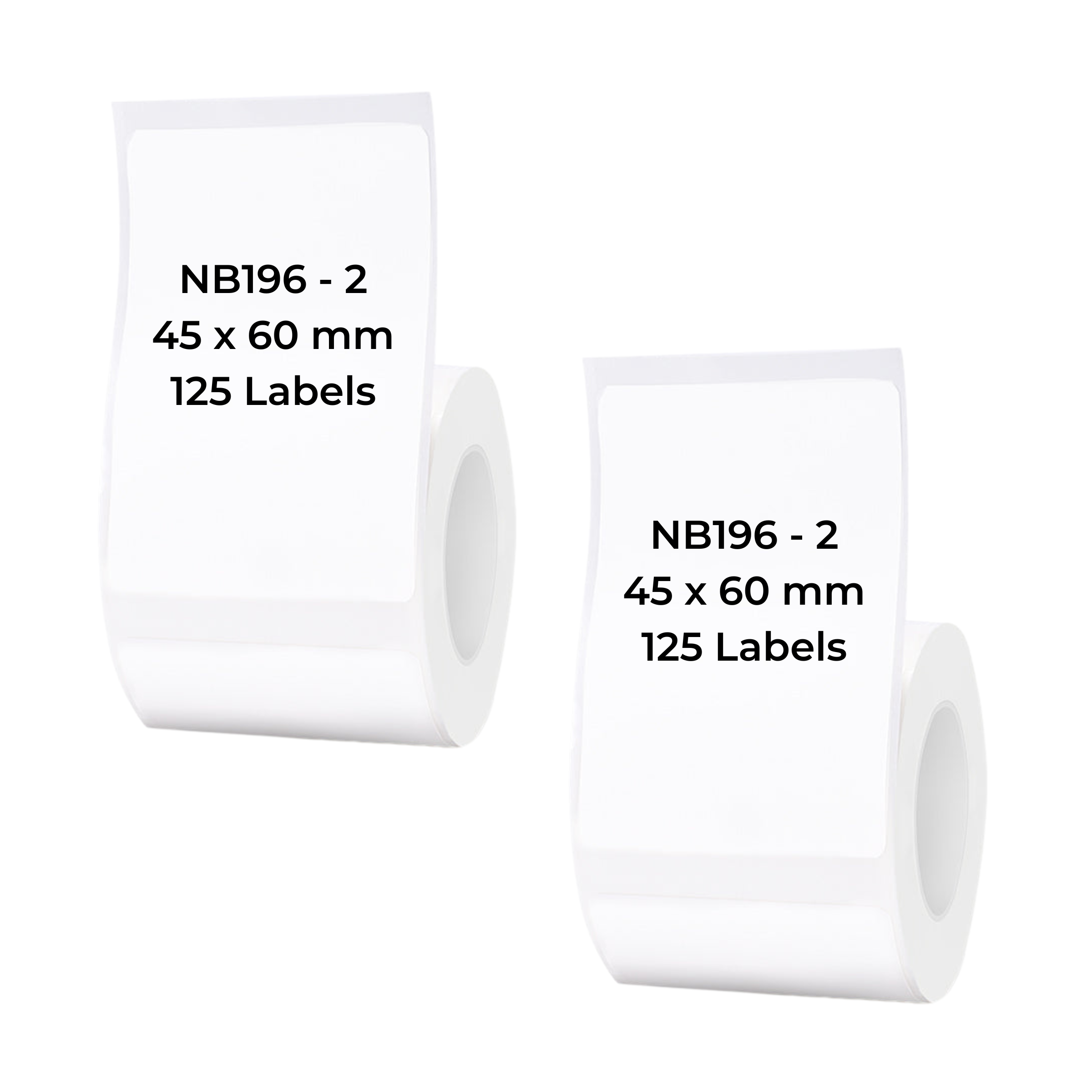 NB196 - NIIMBOT - B1 / B21 / B3S - 45*60MM - 125 LABELS PER ROLL - WHITE