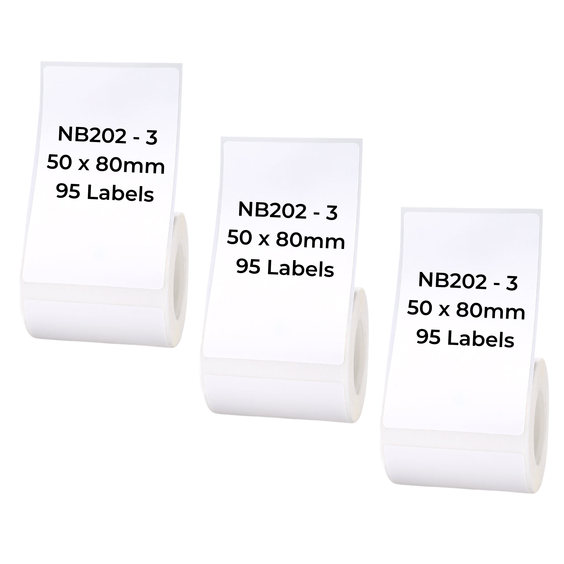 NB202 - NIIMBOT - B1 / B21 / B3S - T50*80MM - 95 ETIKETTE PER ROL - WIT