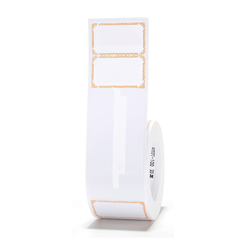 NB207 - NIIMBOT - B1 / B21 / B3S - R02T - 25*75MM (25*30+45) - 100 ETIKETTE PER ROL - ORANJE INK-ONTWERP