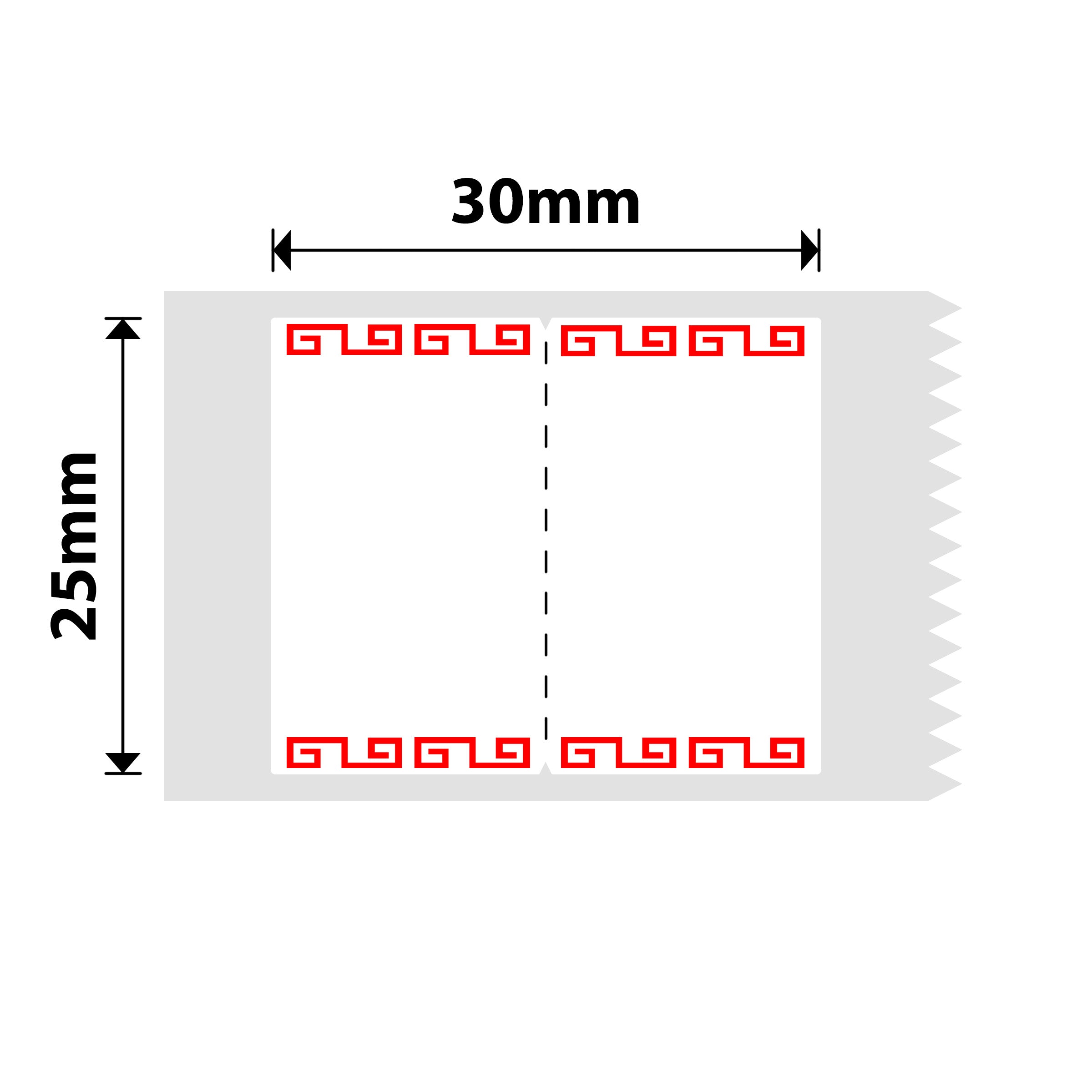 NB210 - NIIMBOT - B1 / B21 / B3S - 25*30MM - 230 ETIKETTE PER ROL - DIEPROOID ONTWERP