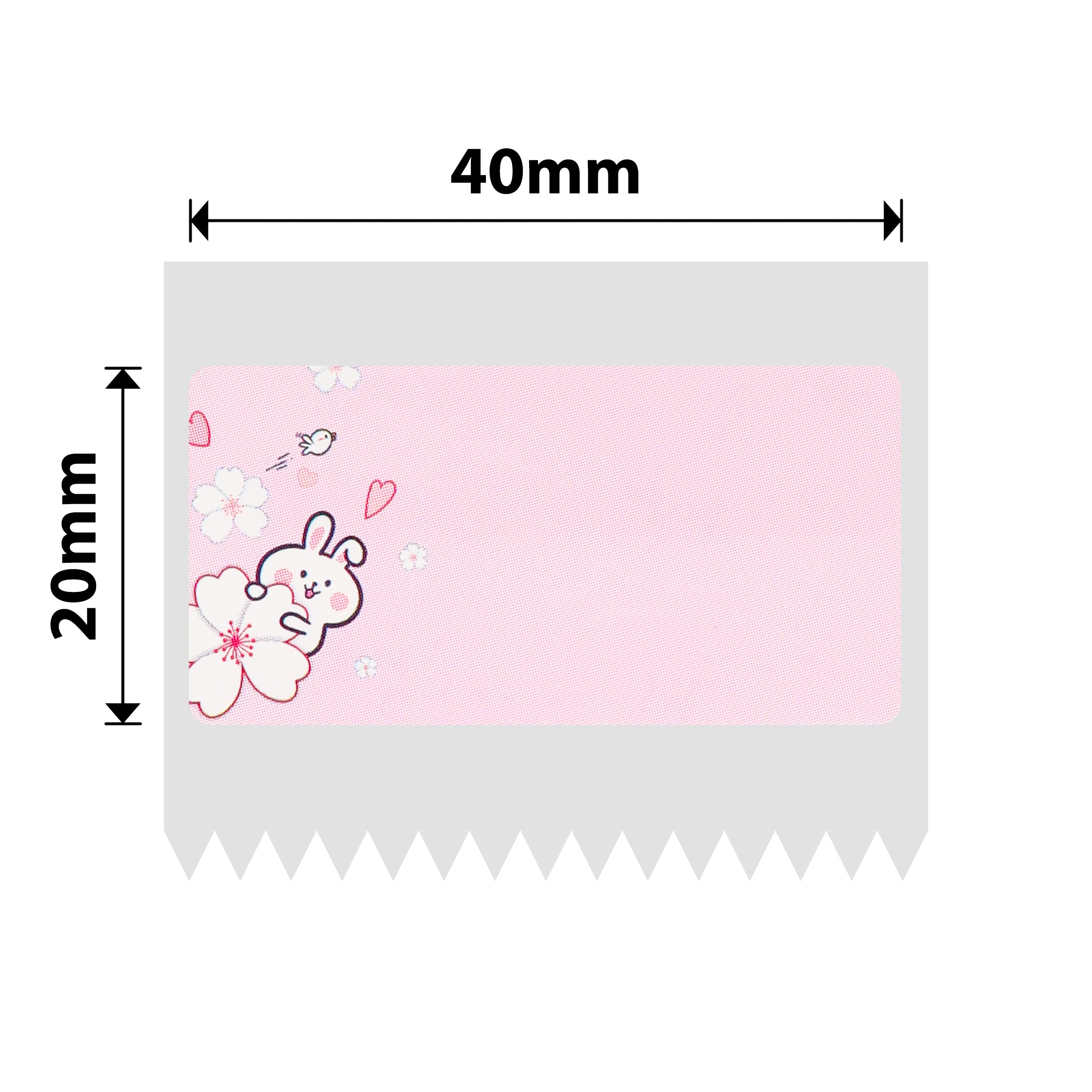 NB219 - NIIMBOT - B1 / B21 / B3S / B4 - 40X20MM - 320 PINK RABBIT LABELS