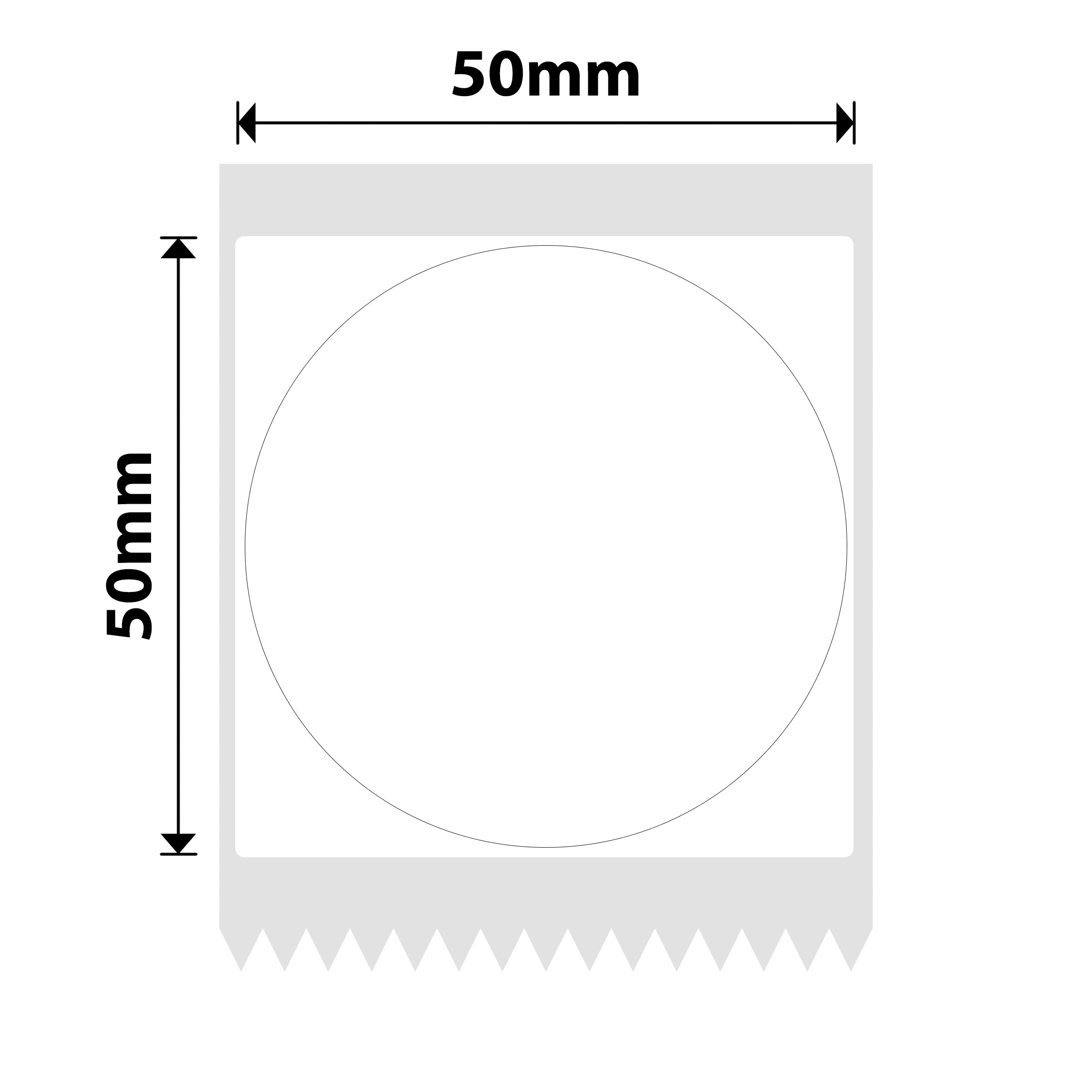 NB226 - NIIMBOT - B1 / B21 / B3S - T50*50MM - ROUND - 150 LABELS PER ROLL - WHITE