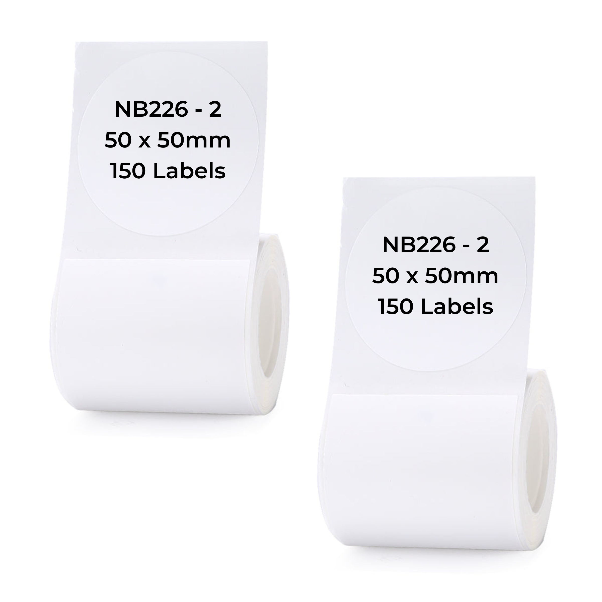 NB226 - Niimbot - B1 / B21 / B31 / B3S / B4 - 50x50mm - 150 White Round Labels