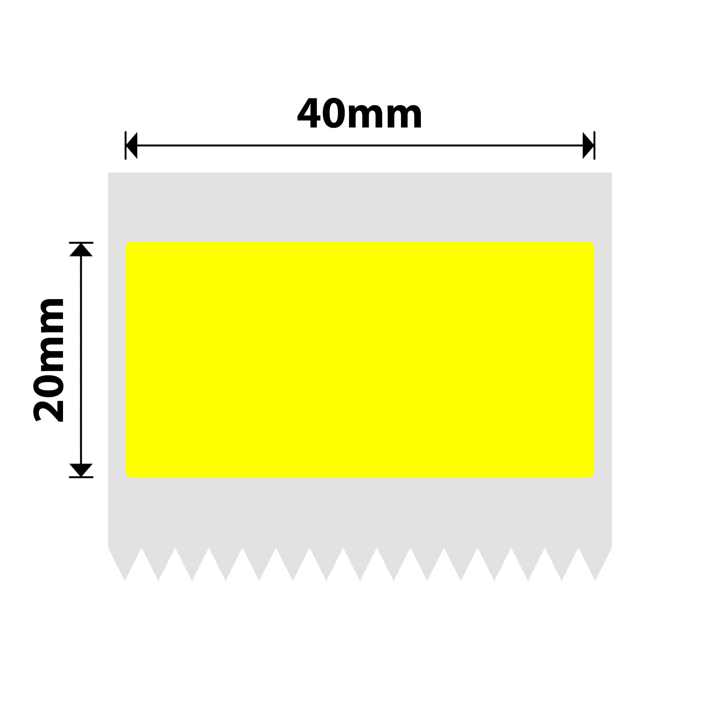 NIIMBOT - B Range - 40x20mm - Yellow - 320 Labels