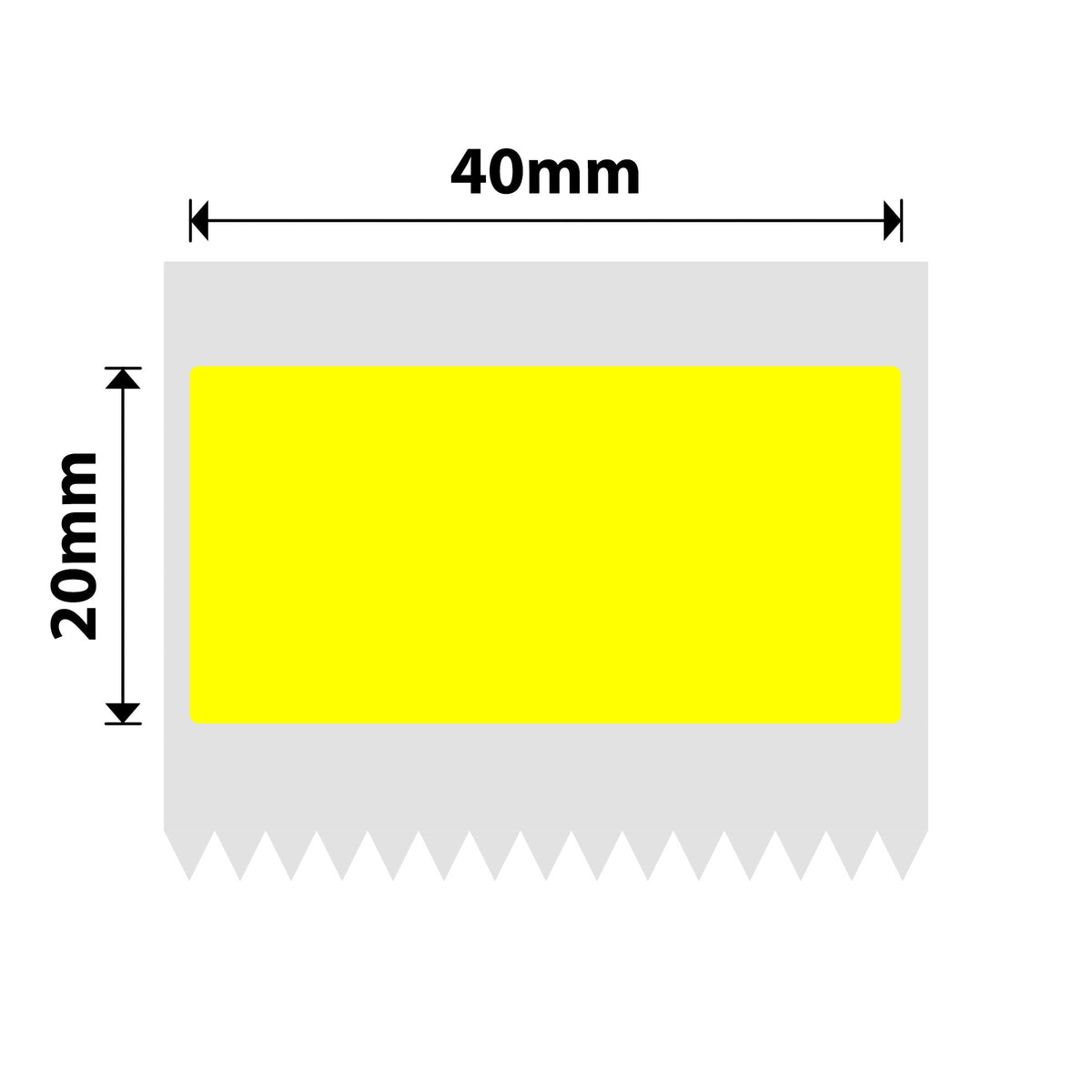 NB231 - NIIMBOT - B1 / B21 / B3S - 40*20MM - 320 GEEL TERMIESE ETIKETTE