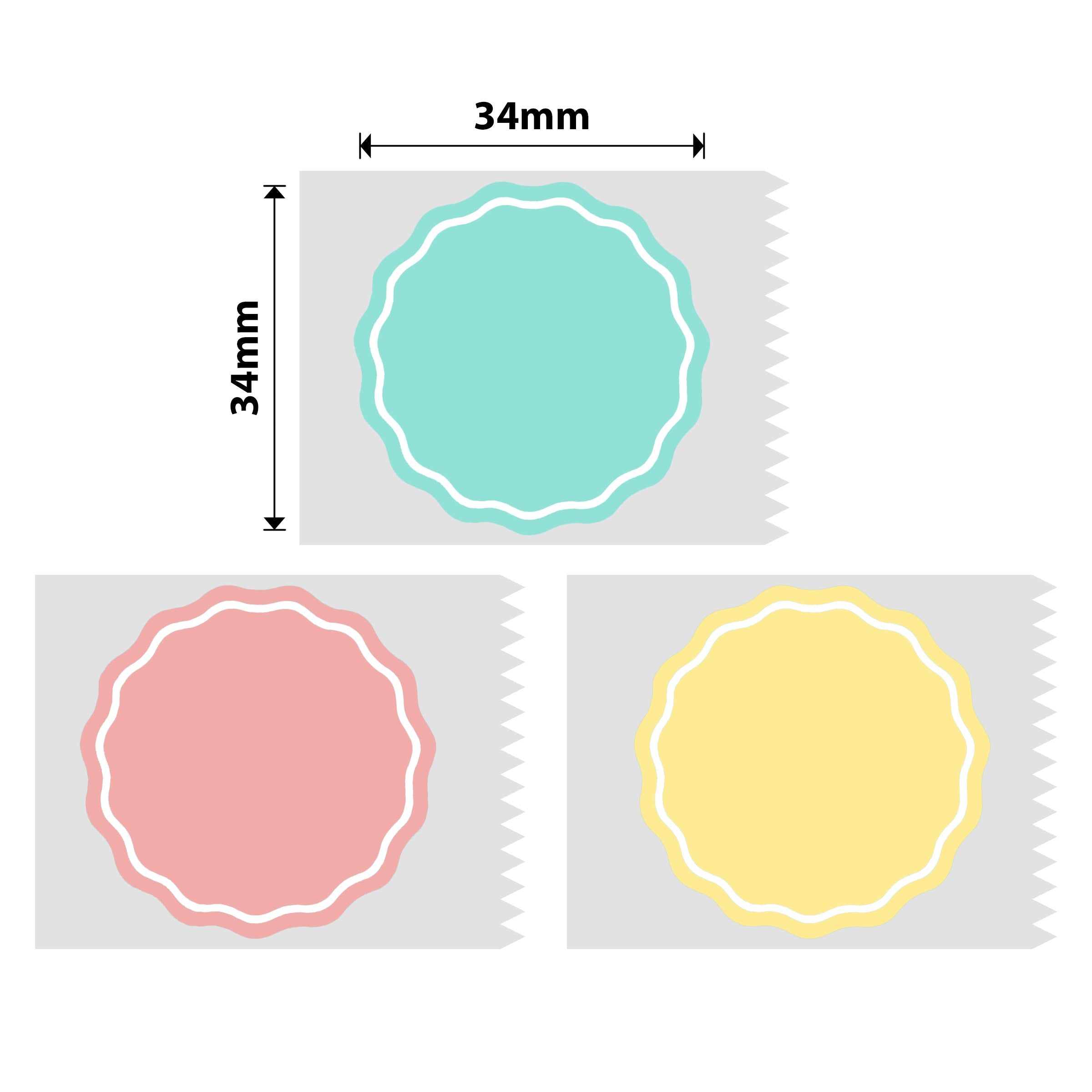 NB233 - NIIMBOT - B1 / B21 / B3S - T34*34MM - 200 WAVY ROUND THERMAL LABELS - EPHINIK, OKUTHULU KANYE KANYE OKULUHLAZA