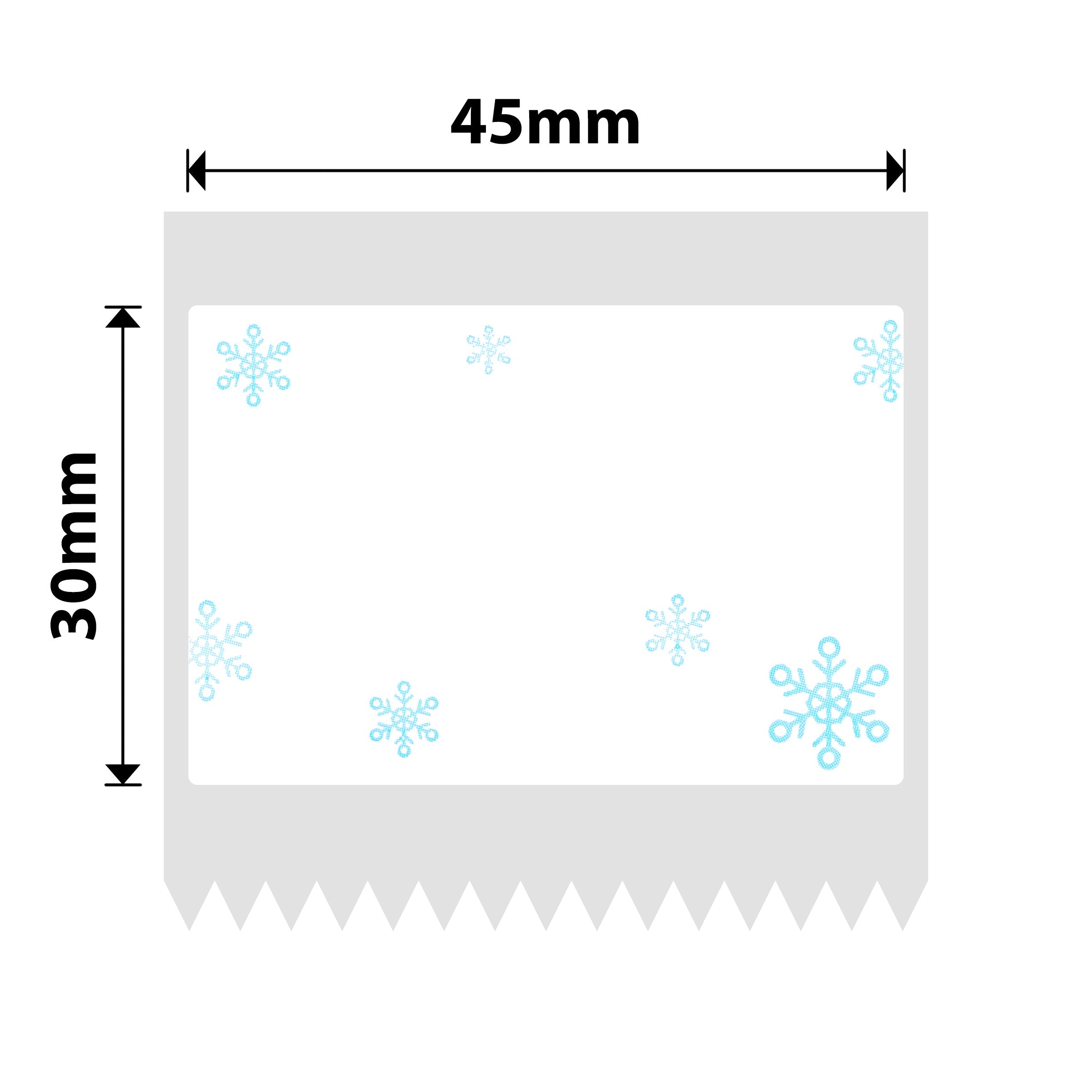 NB238 - NIIMBOT - B1 / B21 / B3S - 45*30MM - 230 ETIKETTE PER ROL - SNEEUBLOU ONTWERP
