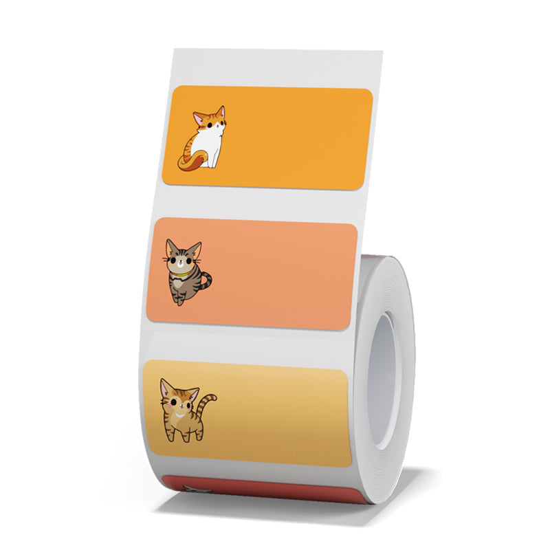 NB240 - NIIMBOT - B1 / B21 / B3S - 40*20MM - 320 ROOI/ORANJE TERMIESE ETIKETTE - CAT DESIGN