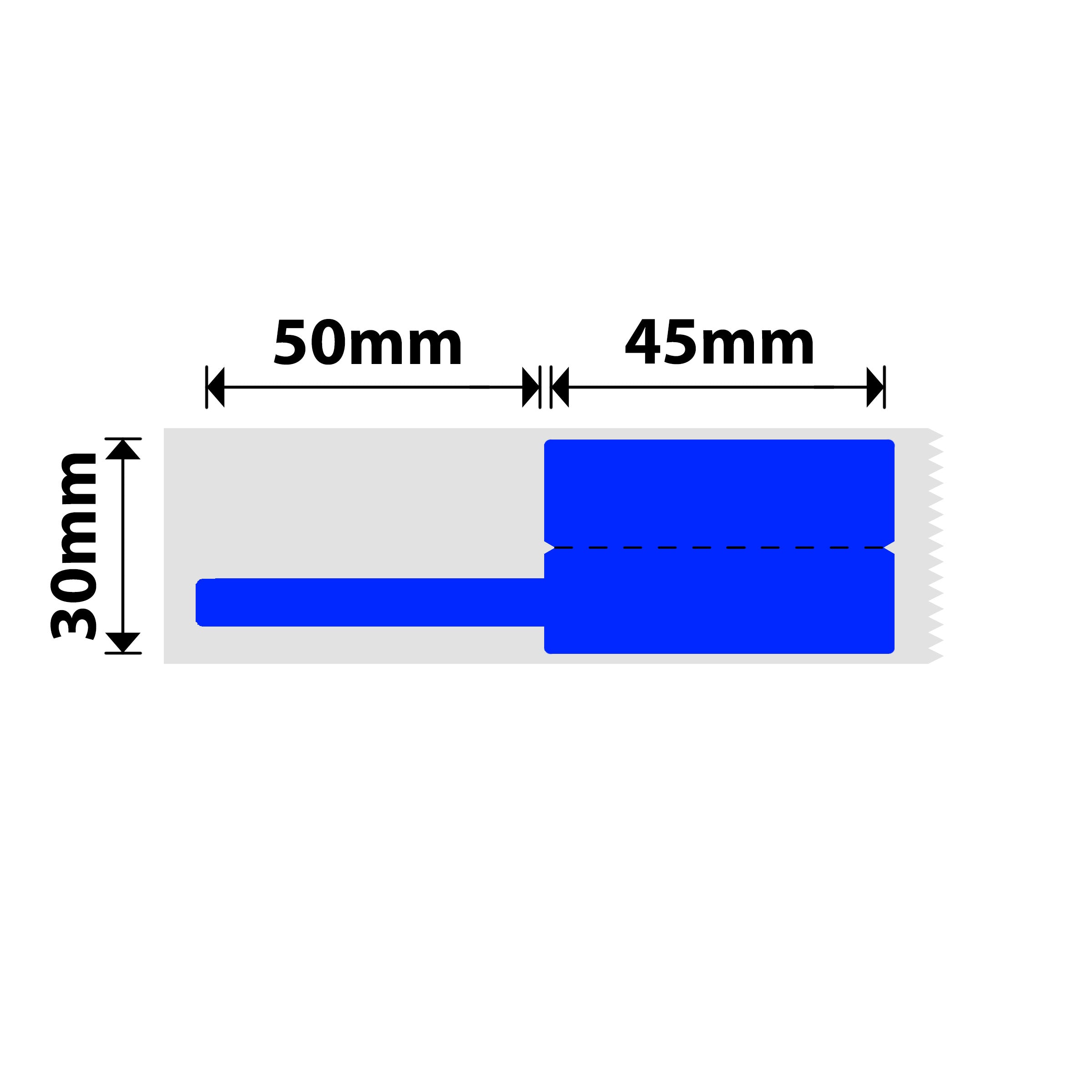 NB254 - NIIMBOT - B1 / B21 / B3S / B4 - 30X95MM - 80 BLUE CABLE LABELS