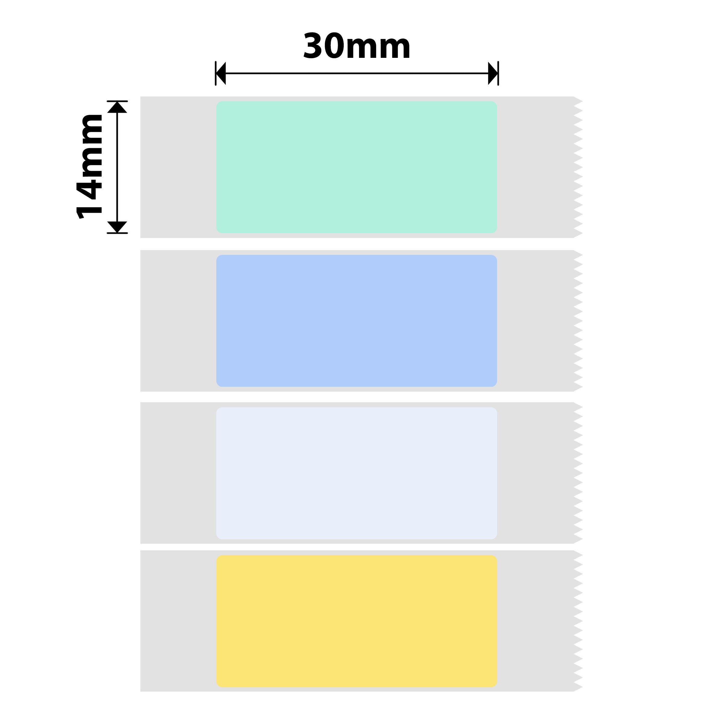 NIIMBOT - D Range - 14x30mm - Cornfield Mixed Colours - 195 Labels