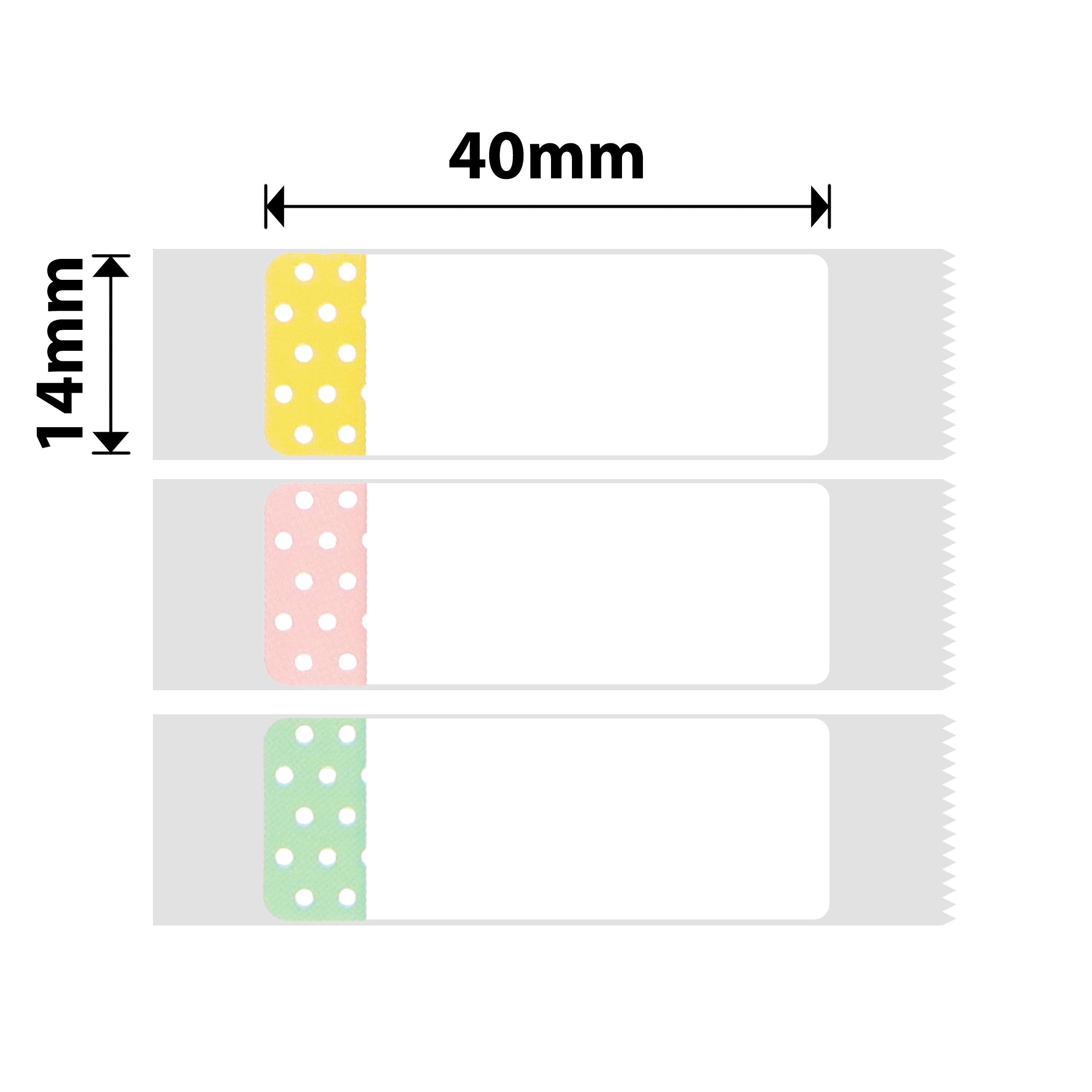 NB297 - NIIMBOT - D11 / D101 / D110 - R14*40 - 160 ETIKETTE PER ROL - POLKA DOTS-ONTWERP