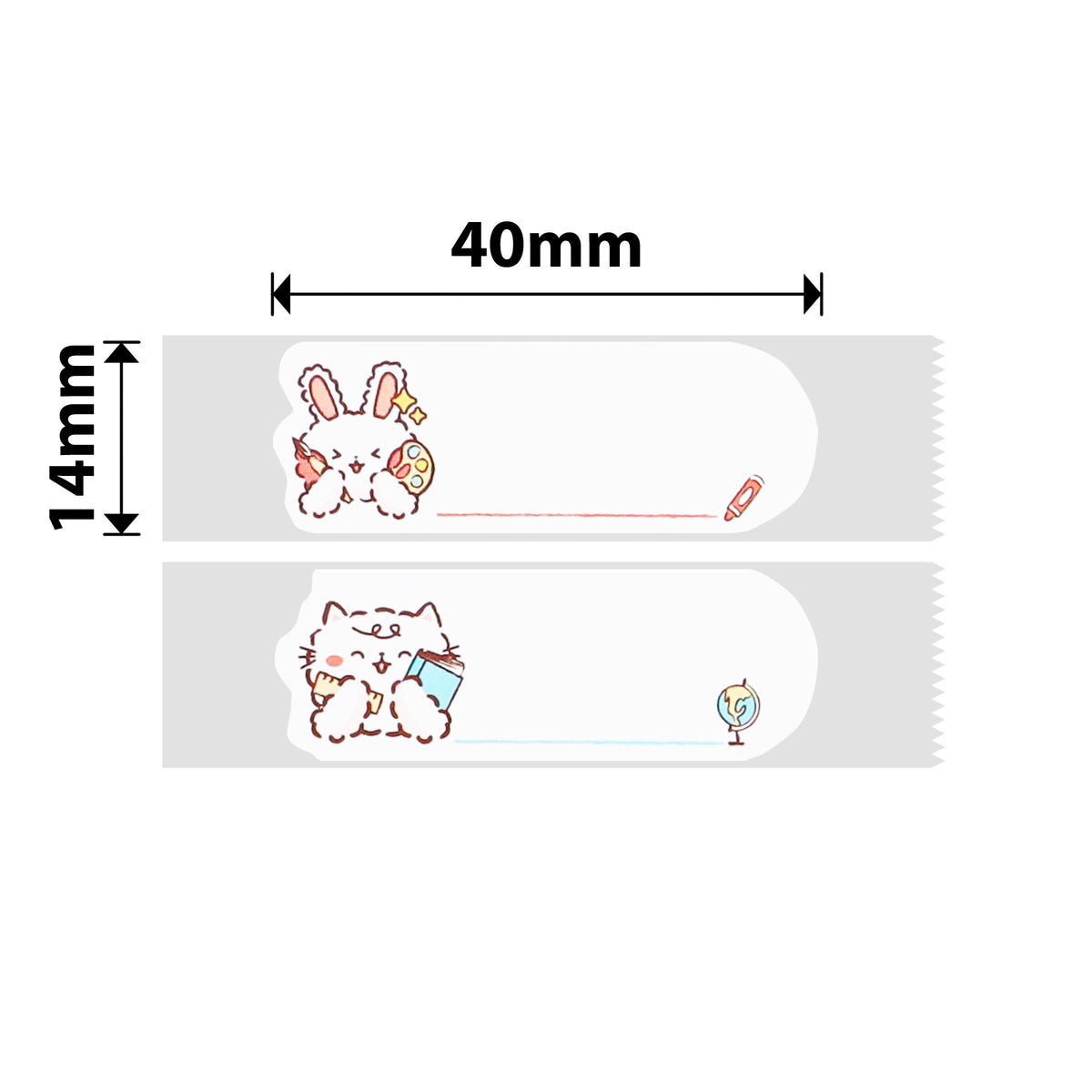 NIIMBOT - D Range - 14x40mm - School Rabbit - 155 Labels
