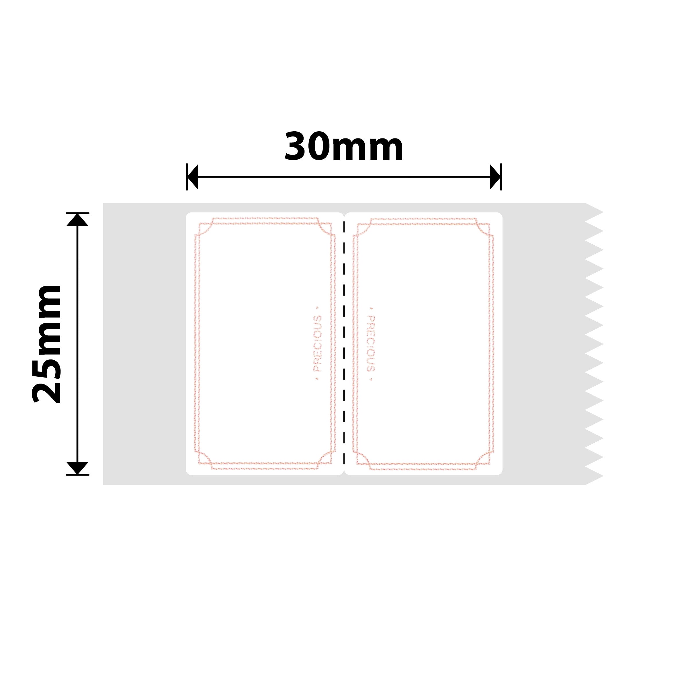 NB337 - NIIMBOT - SLEGS D101 - R25*30 - 210 ETIKETTE PER ROL - ELEGANTE ONTWERP