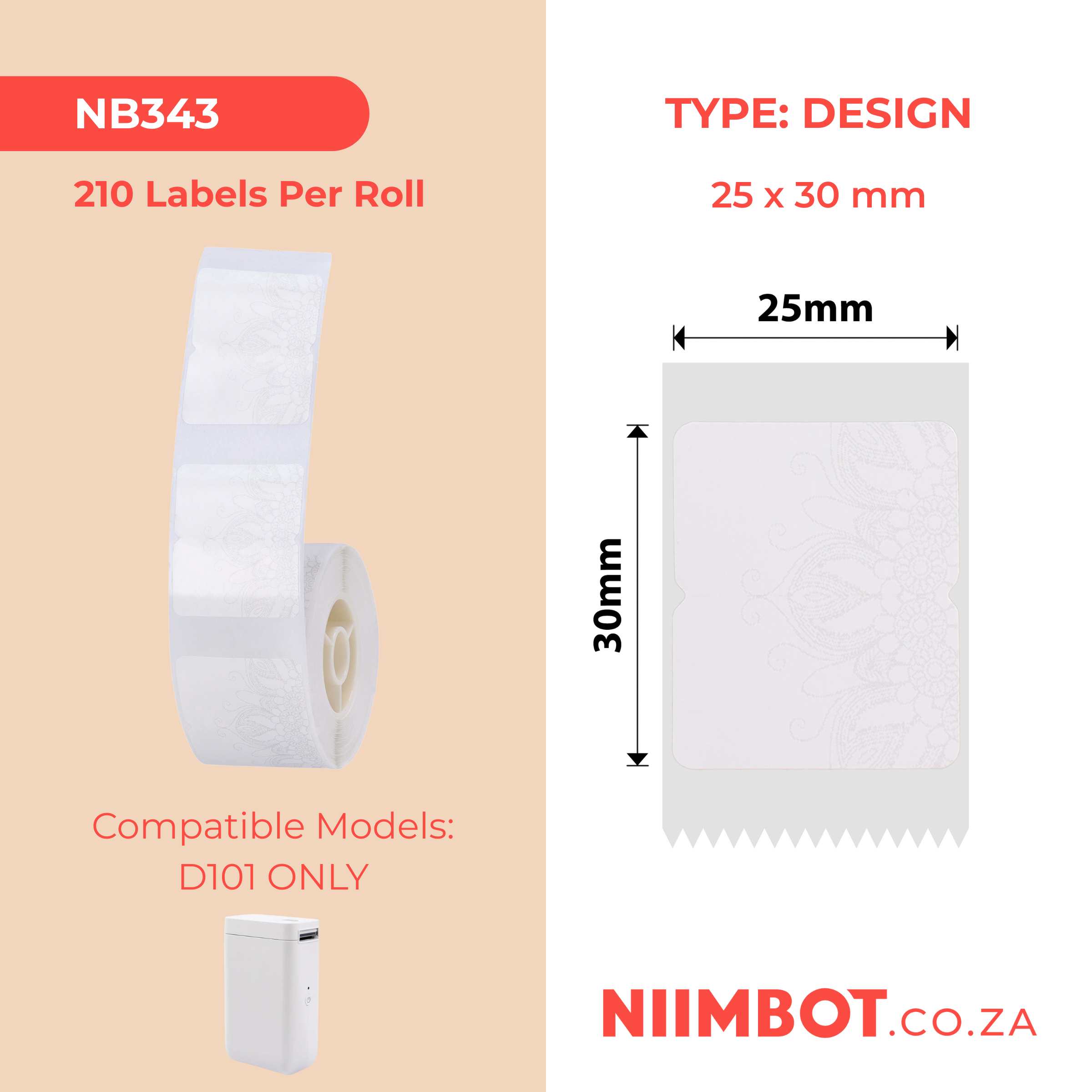 NB343 - NIIMBOT - D101 KUPHELA - R25*30 - 210 AMALEBHU NGOKUQONGA NGAMUNYE - UKWENZIWA KOMBALA WEKHEPHU