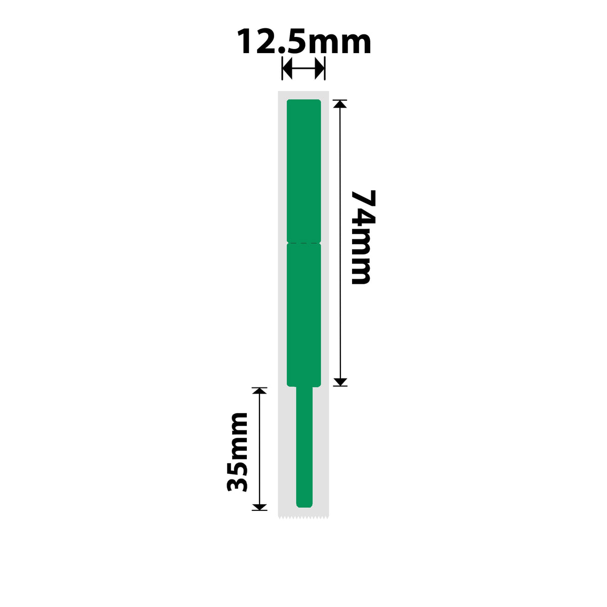NB406 - NIIMBOT - B18 - EW12.5*109mm - 60 ETIKETTE PER ROL - GROEN KLEURONTWERP