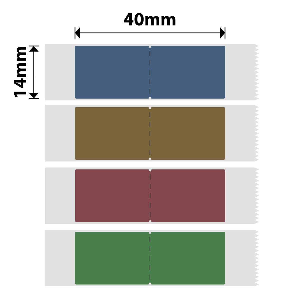 NB408 - NIIMBOT - B18 - EW14*40mm - 150 ETIKETTE PER ROL - INDEKS VINTAGE ONTWERP