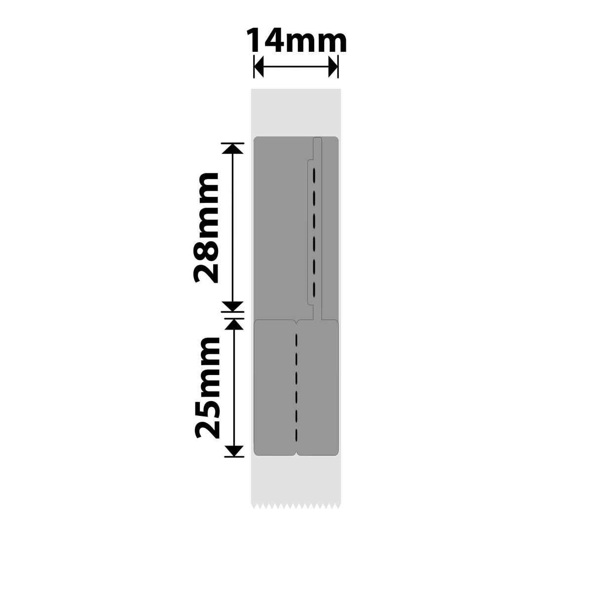 NB413 - NIIMBOT - B18 - EY14*53mm - 130 ETIKETTE PER ROL - DONKER SILWER KLEUR JUWELE-ONTWERP